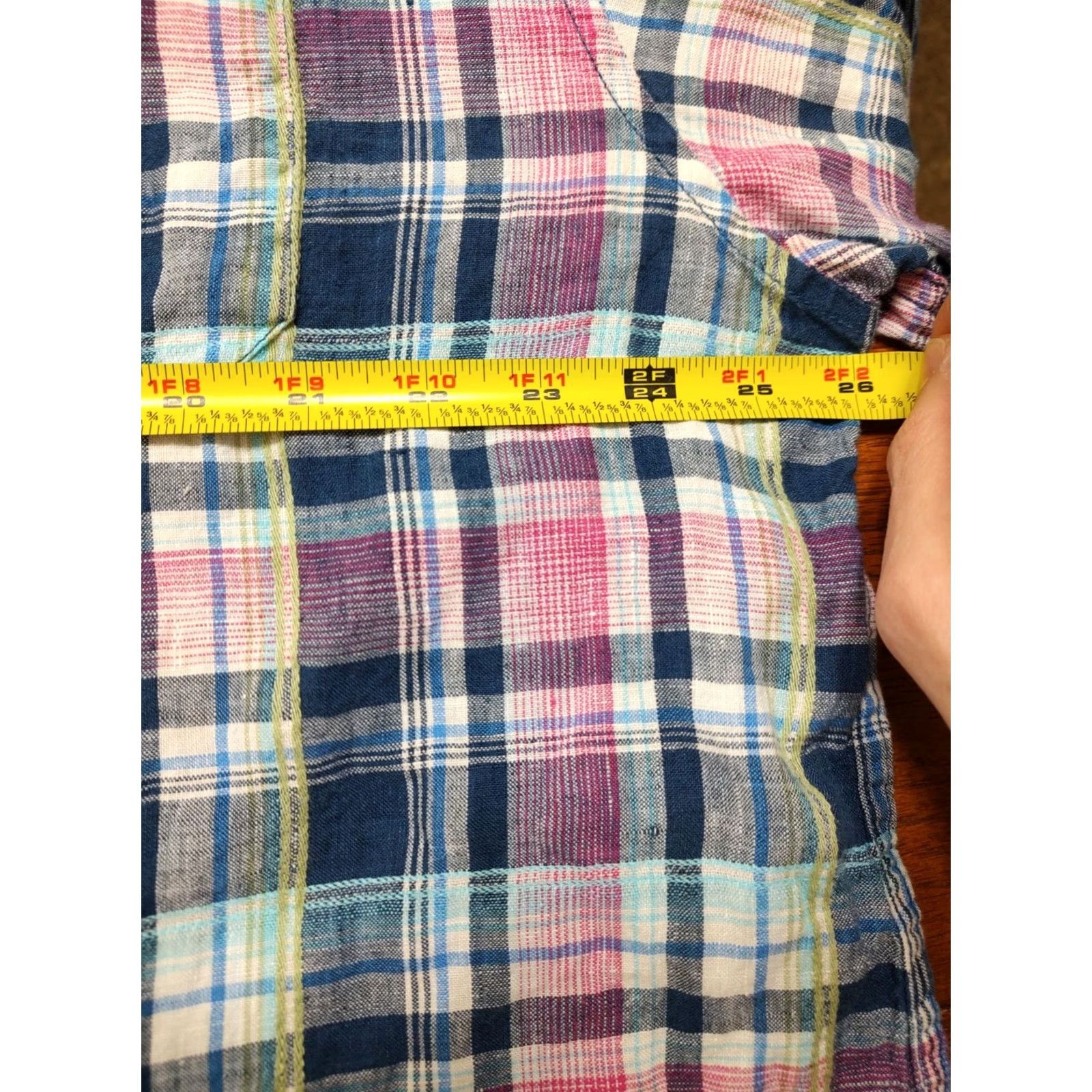 Tommy Bahama Tommy Bahama Shirt Men 2XL Plaid Linen Long Sleeve Button-Up Blue Pink White Casual Size US XXL / EU 58 / 5 - 7 Thumbnail