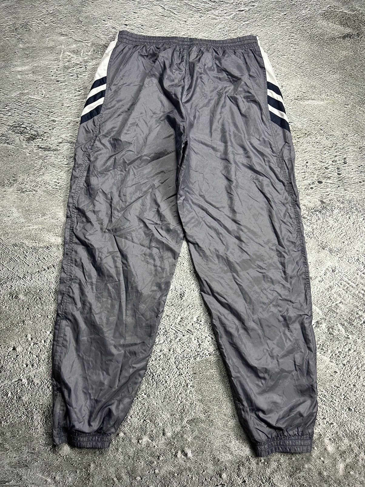 Adidas × Vintage Adidas track suit grey white pants windbreaker vintage Size US XL / EU 56 / 4 - 18 Thumbnail
