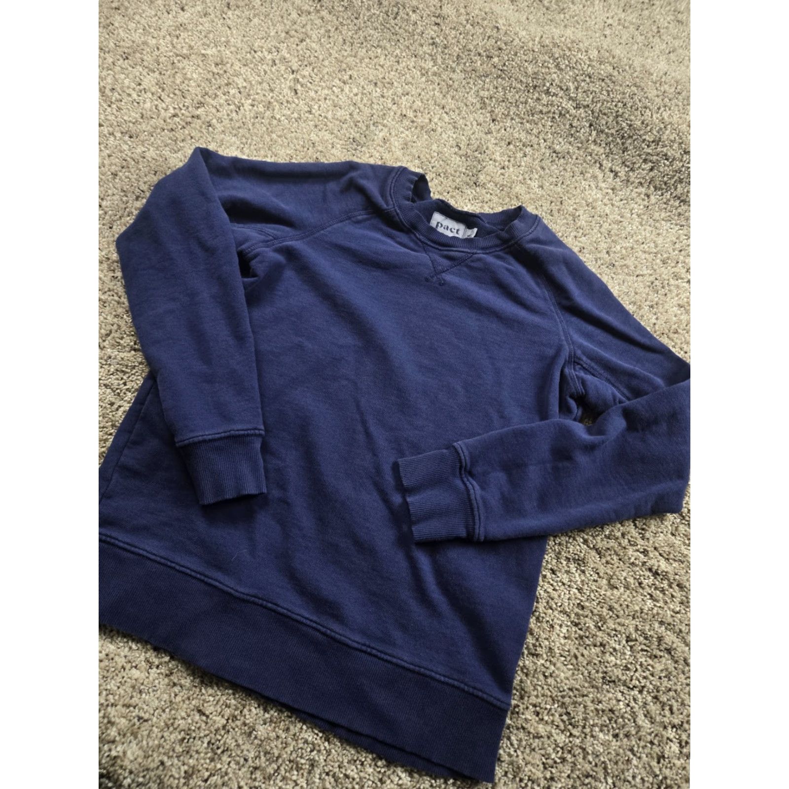 Vintage Pact Sweatshirt Mens Small Blue Crewneck Pullover Organic Cotton Casual Size US S / EU 44-46 / 1 - 2 Thumbnail