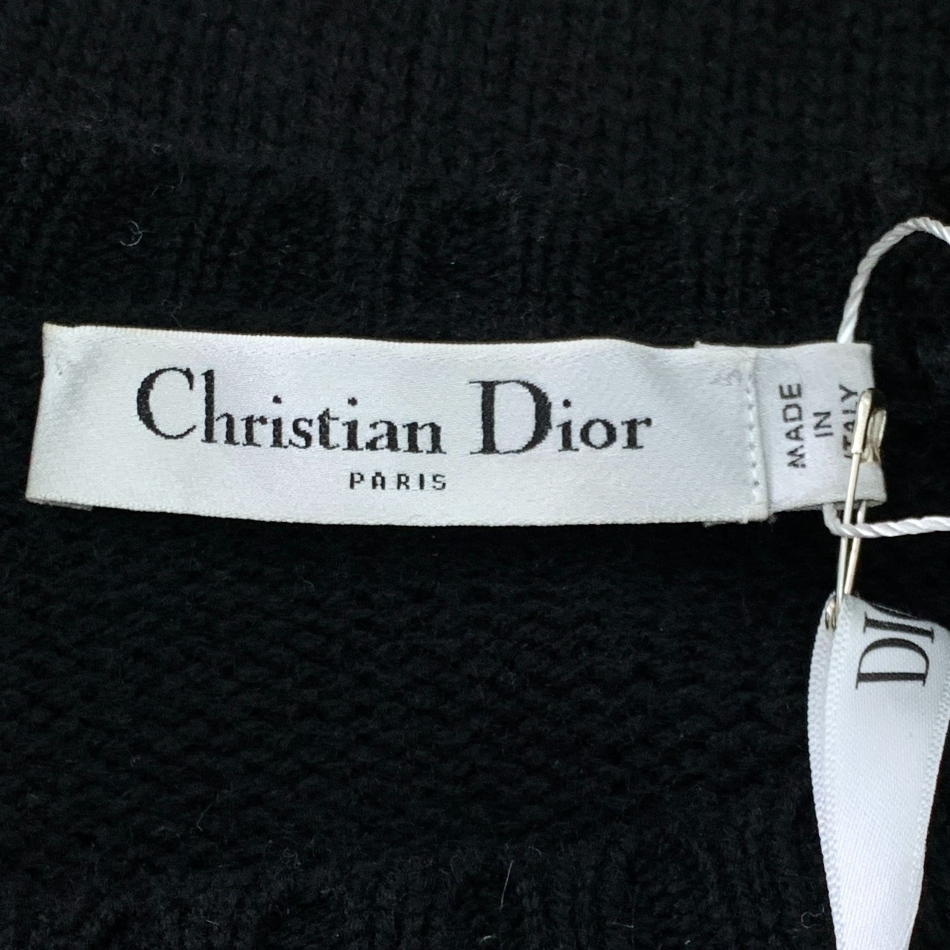 Dior Christian Dior Black Cashmere Ruffled Short Sleeve Sweater W Size XXS / US 00 / IT 34 - 2 Thumbnail
