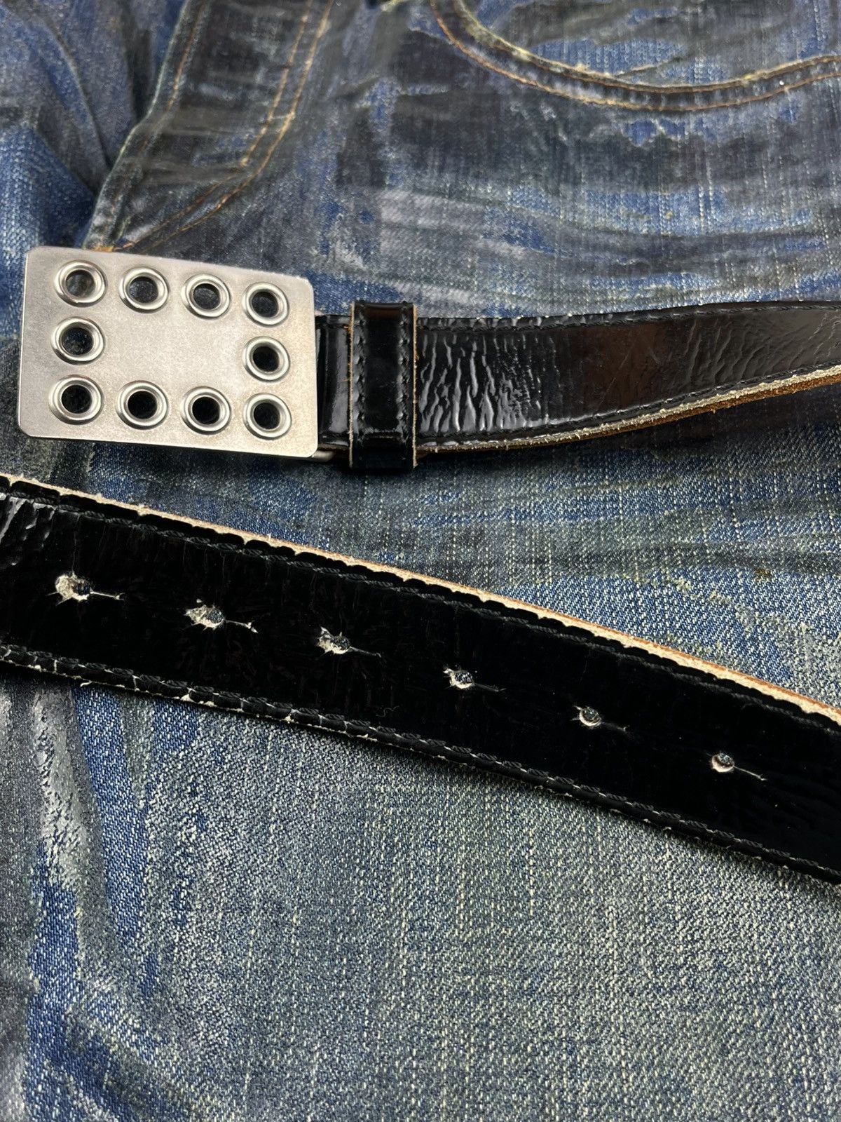 Comme des Garcons Comme des Garcons Homme Plus Silver Plate Buckle Belt Size ONE SIZE - 5 Thumbnail