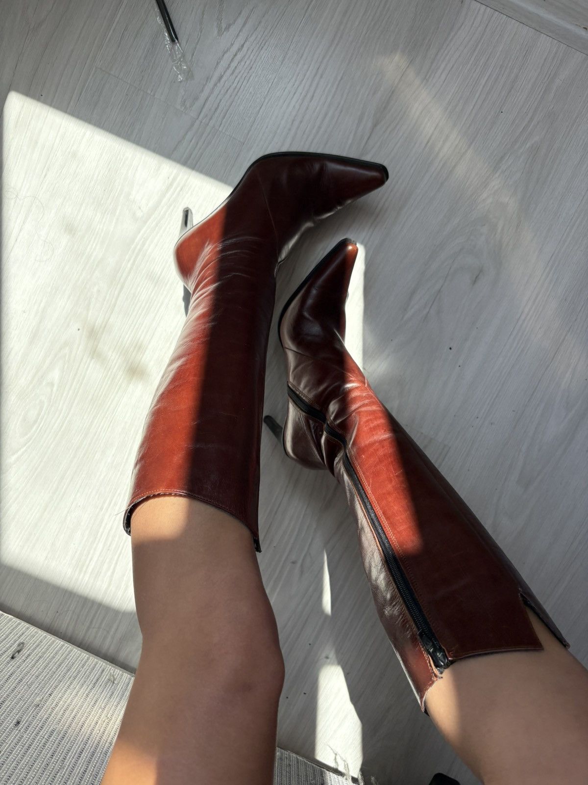 Vintage y2k leather boots Size US 6.5 / IT 36.5 - 3 Thumbnail