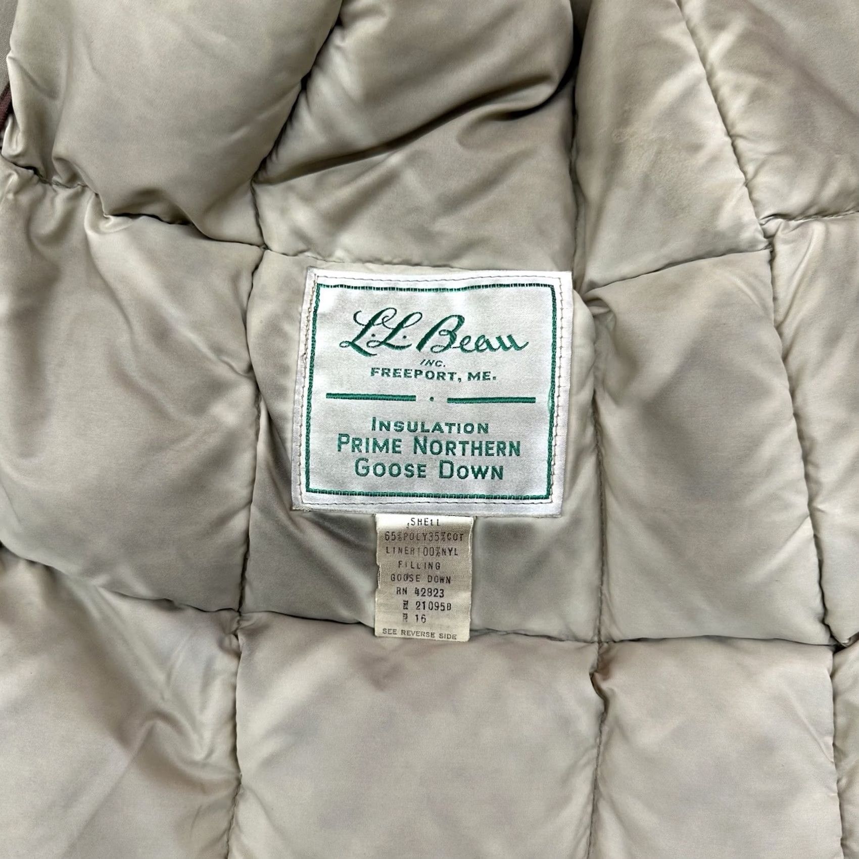 Vintage VINTAGE L.L.Bean Parka Coat Mens Beige XL Parka Down Insulated Long Coat Size US XL / EU 56 / 4 - 5 Thumbnail