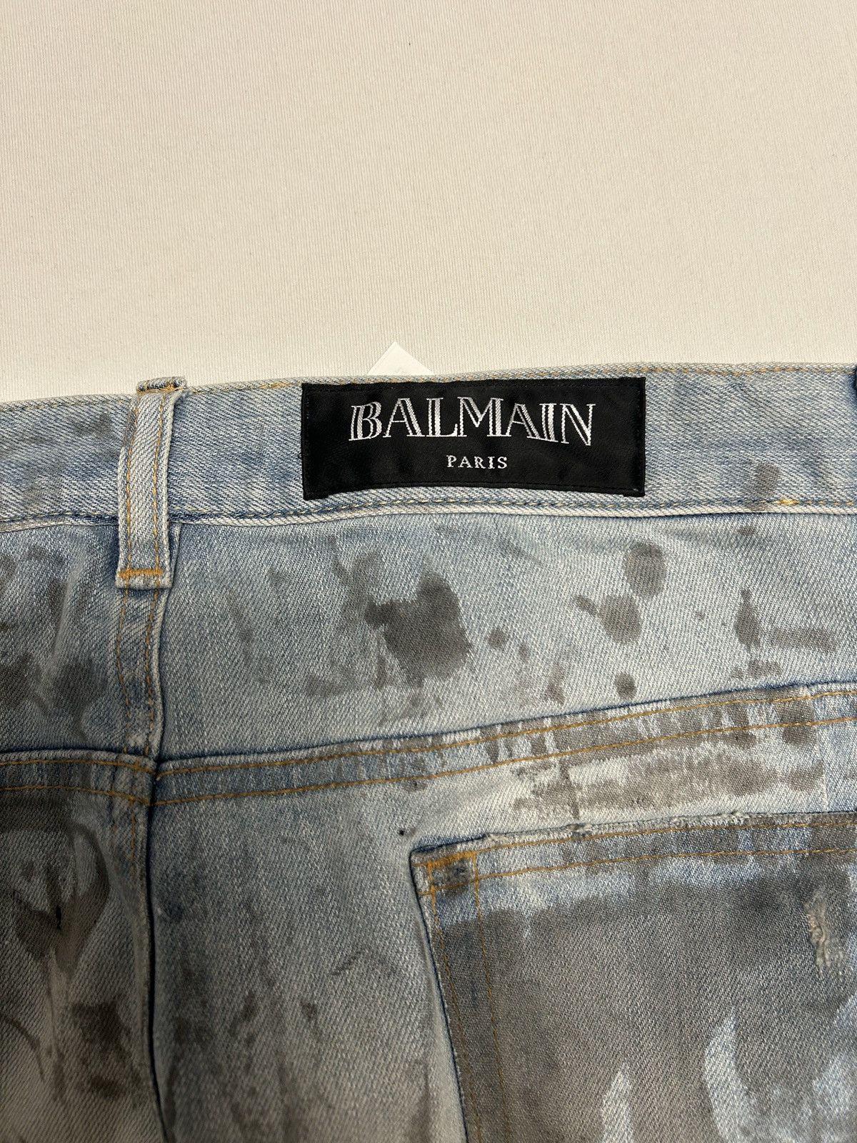 Balmain SS2016 Panelled Distressed Denim Size US 33 - 6 Thumbnail