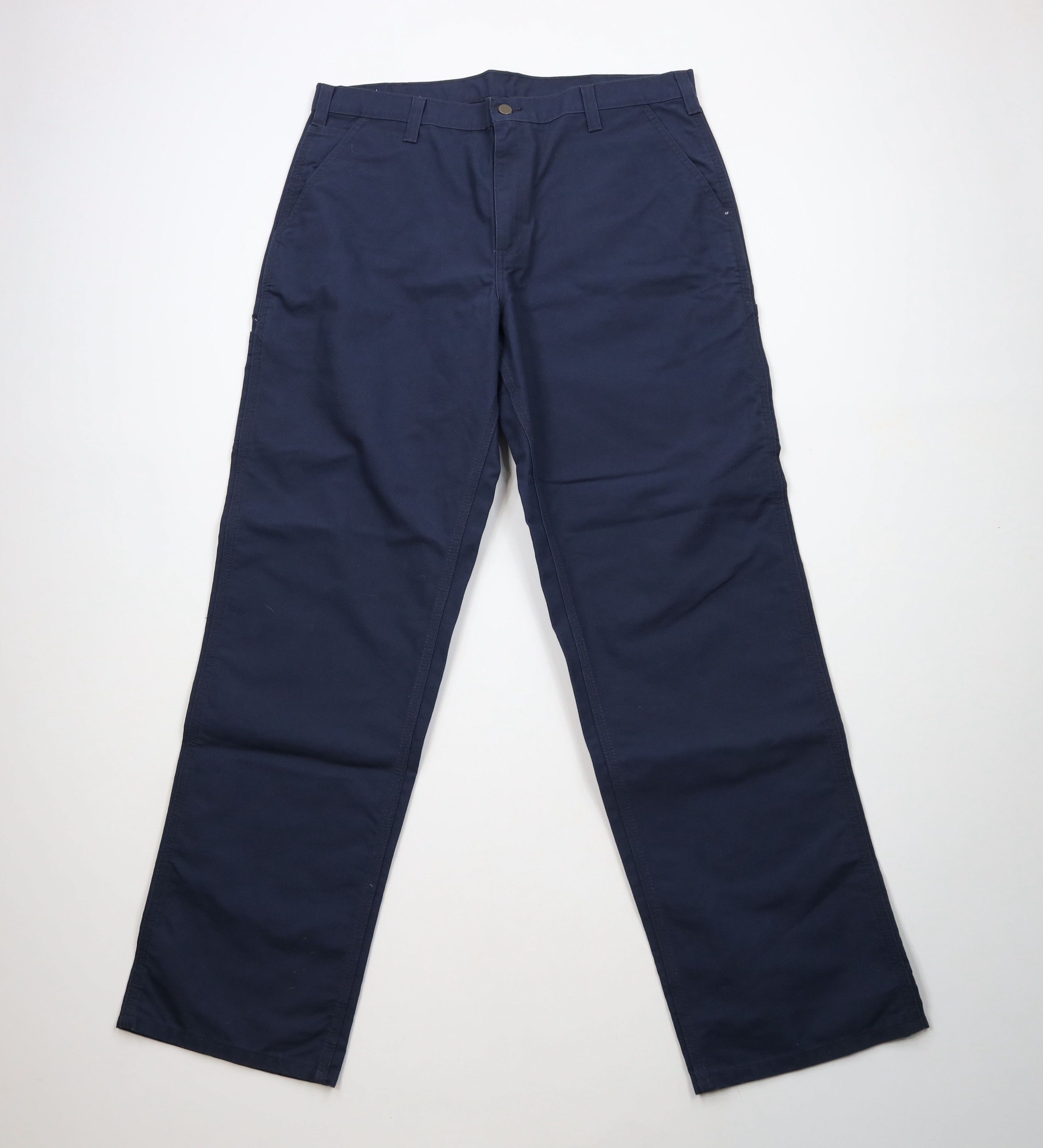 Carhartt × Vintage Deadstock Vintage Y2K Carhartt Canvas Dungaree Pants Blue Size US 38 / EU 54 - 1 Thumbnail