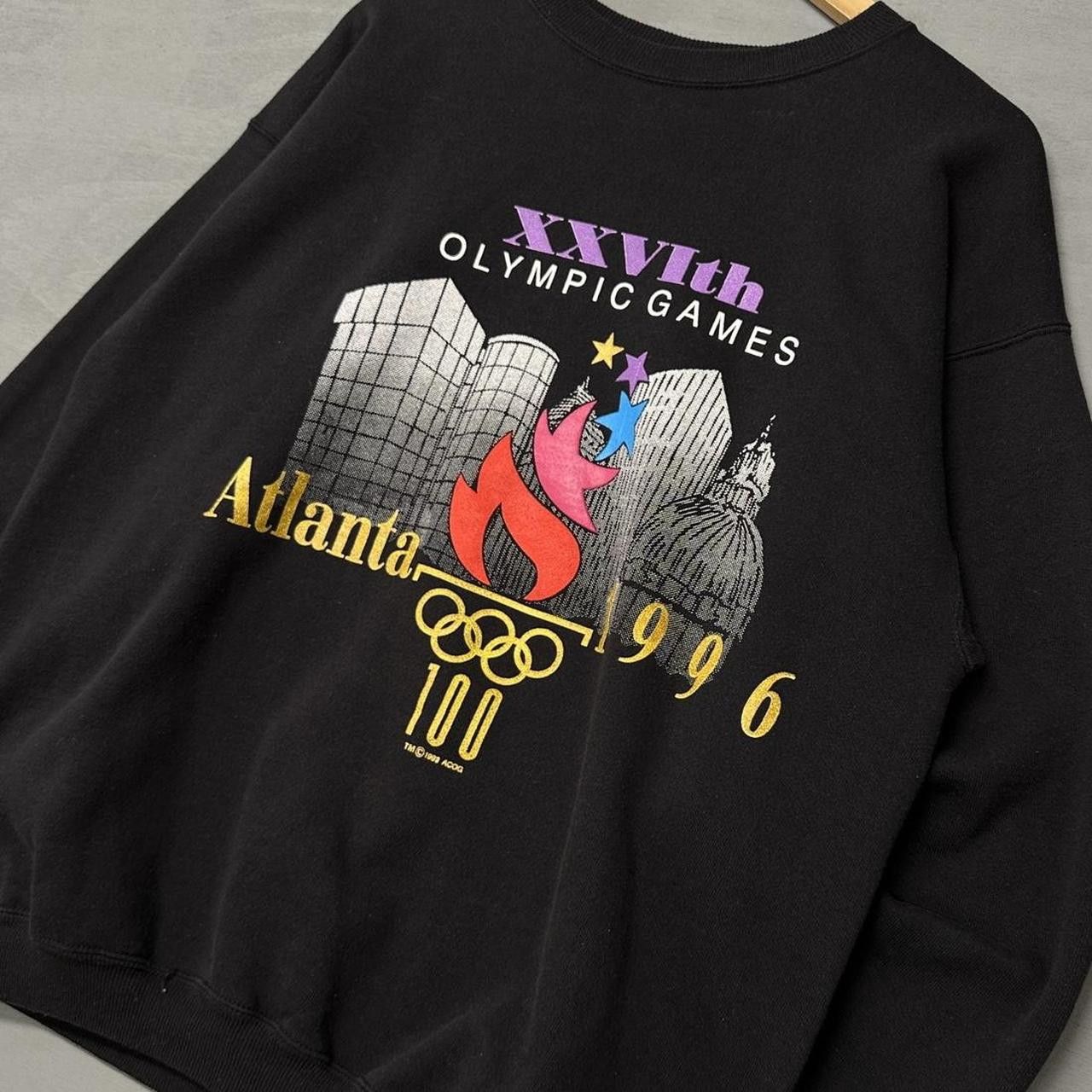 Vintage Vintage Rare 1996 Atlanta Olympics Black Sweatshirt Large Size US L / EU 52-54 / 3 - 2 Thumbnail