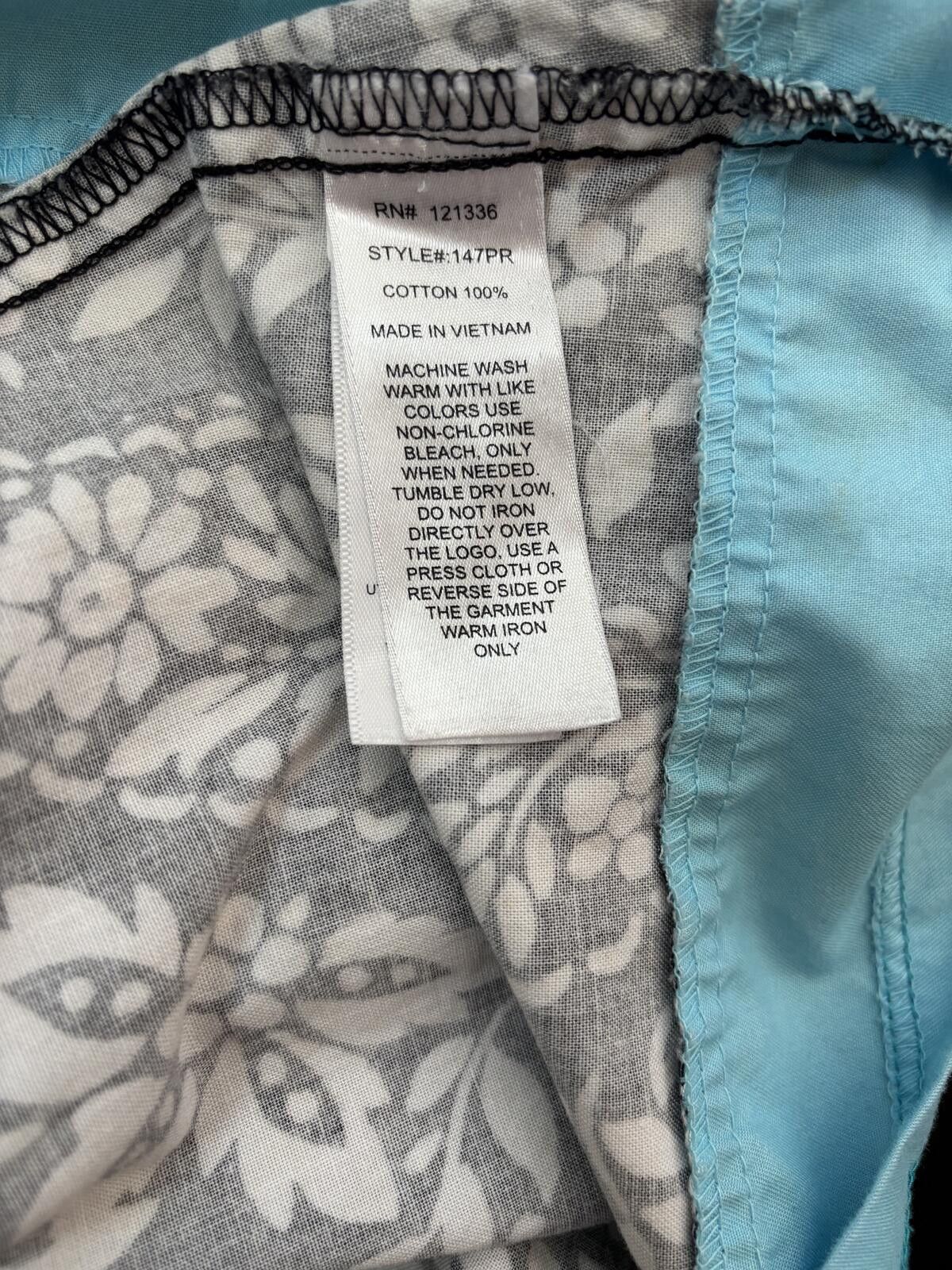 Kai Kio Kathy Peterson Scrub Set Floral Black Blue M/S Size 32" / US 10 / IT 46 - 9 Thumbnail