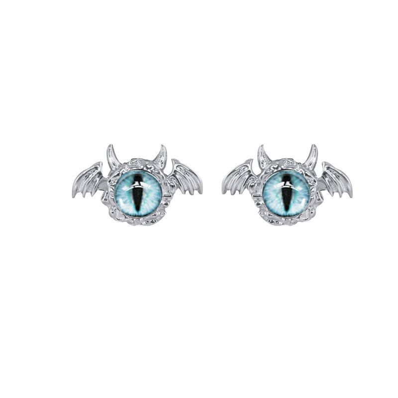 Jewelry Evil Eye Dark Earrings One Pairs Chrome Jewelry Size ONE SIZE - 5 Thumbnail