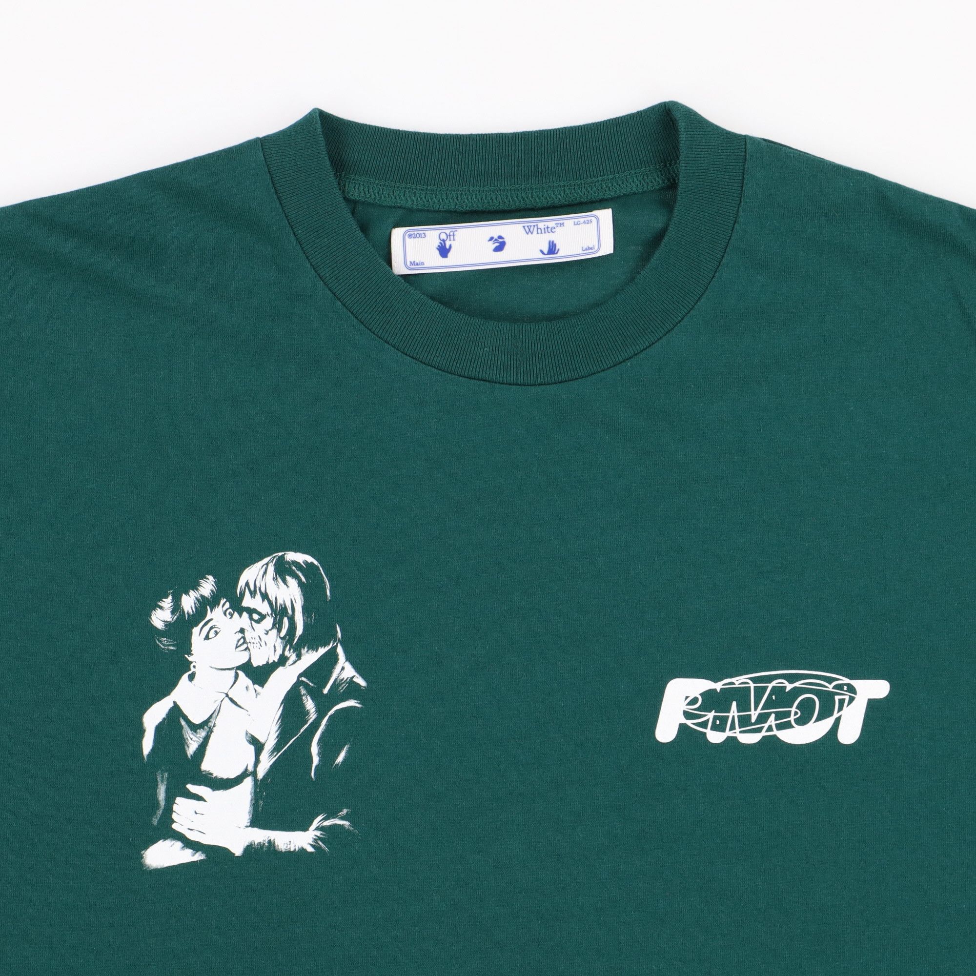 Off-White Green Kiss 21 Oversized T-Shirt Size US S / EU 44-46 / 1 - 6 Thumbnail