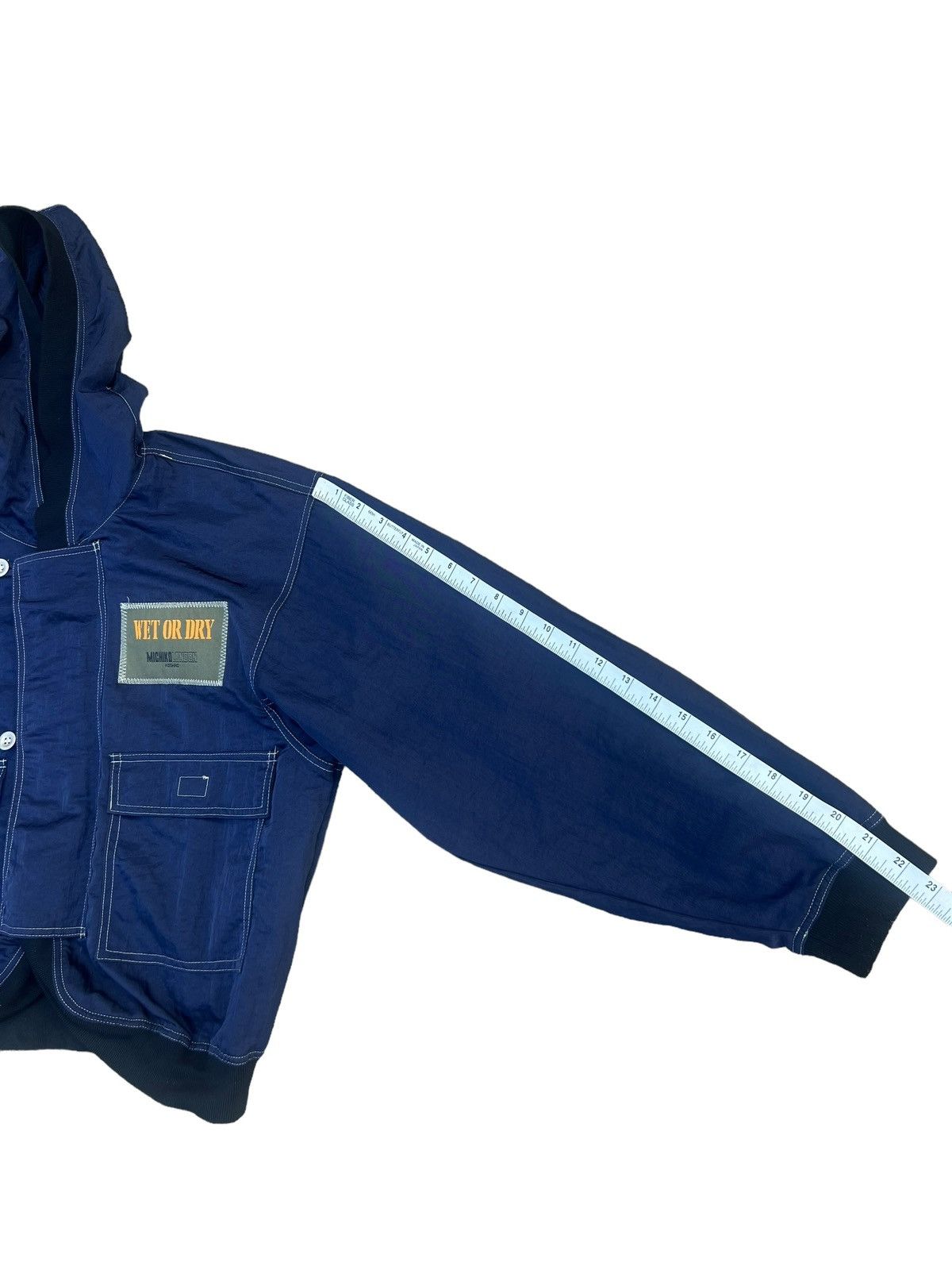 Michiko Koshino London Vtg 90s Michiko Koshino "WET OR DRY" Cropped Bomber Jacket Size US L / EU 52-54 / 3 - 4 Thumbnail