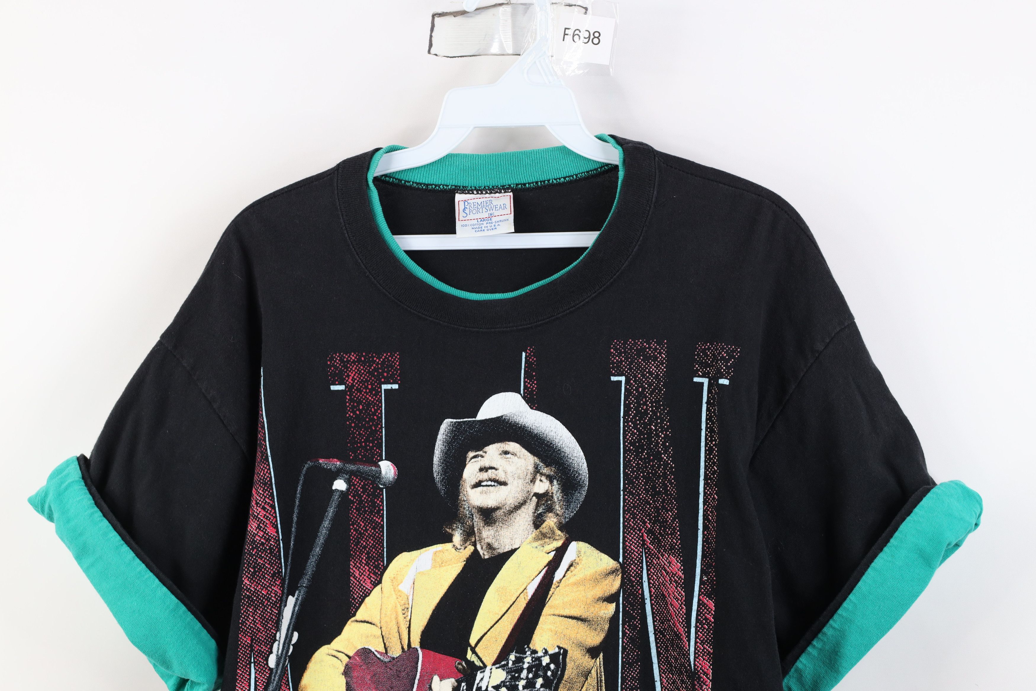 Vintage Vintage 90s On Tour Alan Jackson Country Band T-Shirt USA Size L / US 10 / IT 46 - 2 Thumbnail