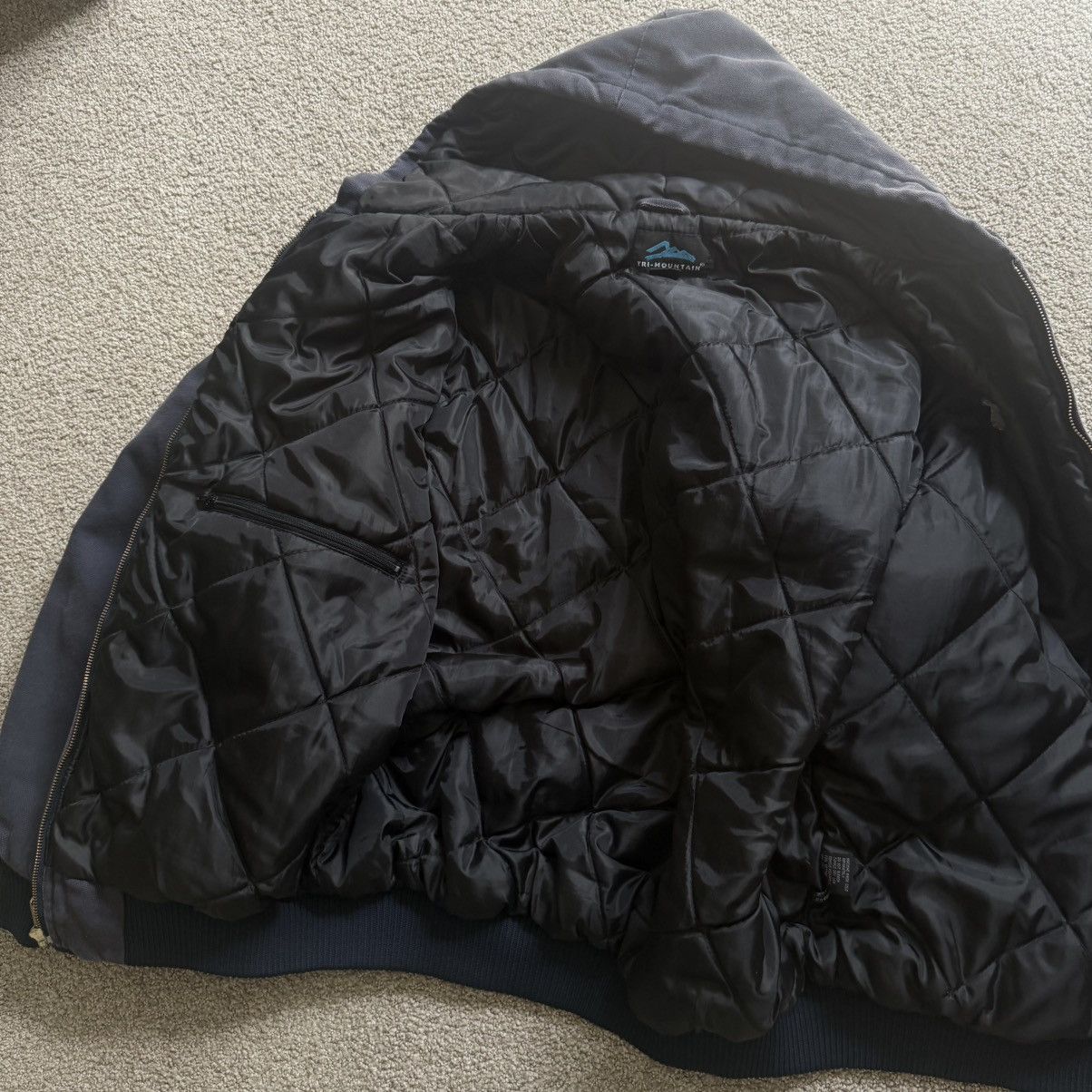 Vintage Tri Mountain Hooded Work Jacket (Navy) Size US XL / EU 56 / 4 - 5 Thumbnail