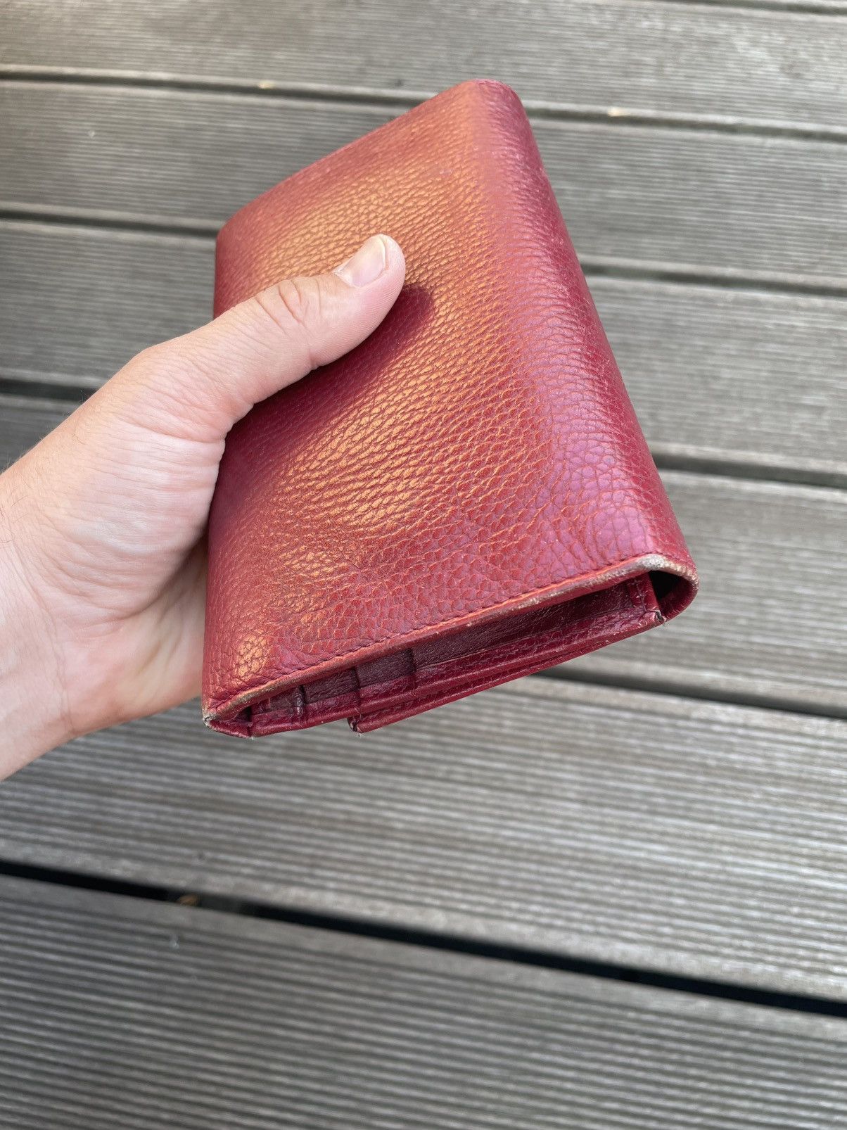Cartier Vintage Cartier purse tri-fold wallet wine red Size ONE SIZE - 10 Thumbnail
