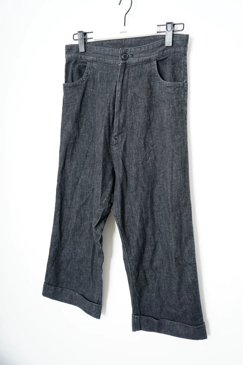 Yohji Yamamoto Yohji Yamamoto Yohji Yamamoto Wide-Leg Denim Pants Size US 27 - 2 Thumbnail