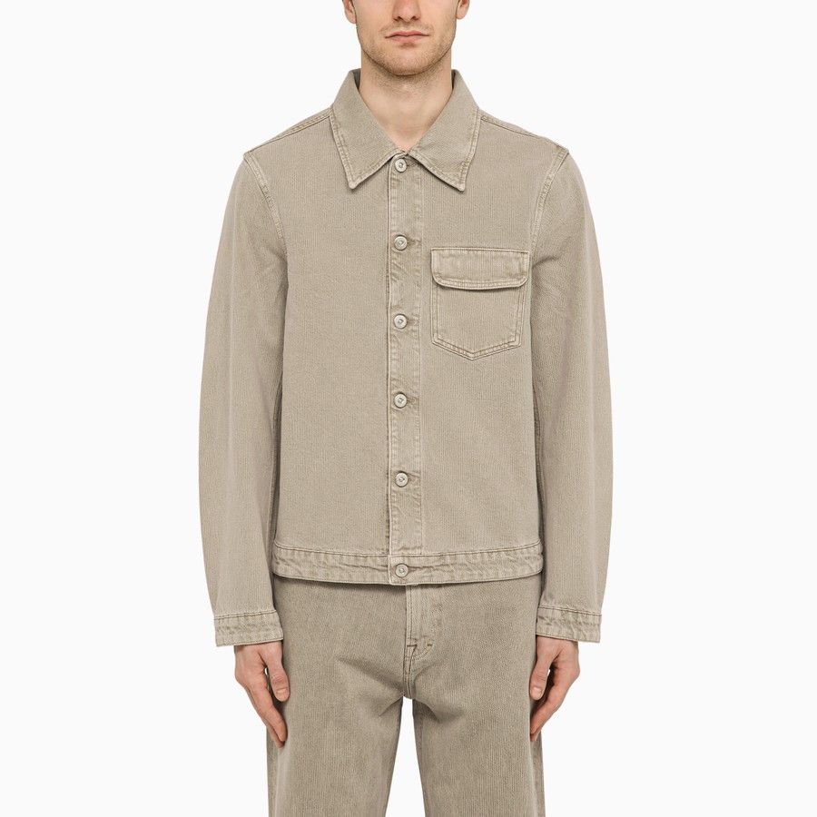 image of Our Legacy O1D2Blof0524 Denim Jacket In Grey, Men's (Size 32)