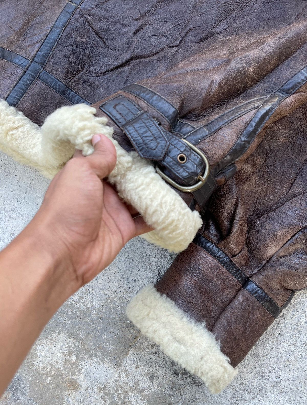 Japanese Brand 🔥RARE🔥 US AIR FORCE TYPE B-3 SHEEPSKIN FLIGHT LEATHER JACKET Size US XL / EU 56 / 4 - 11 Thumbnail
