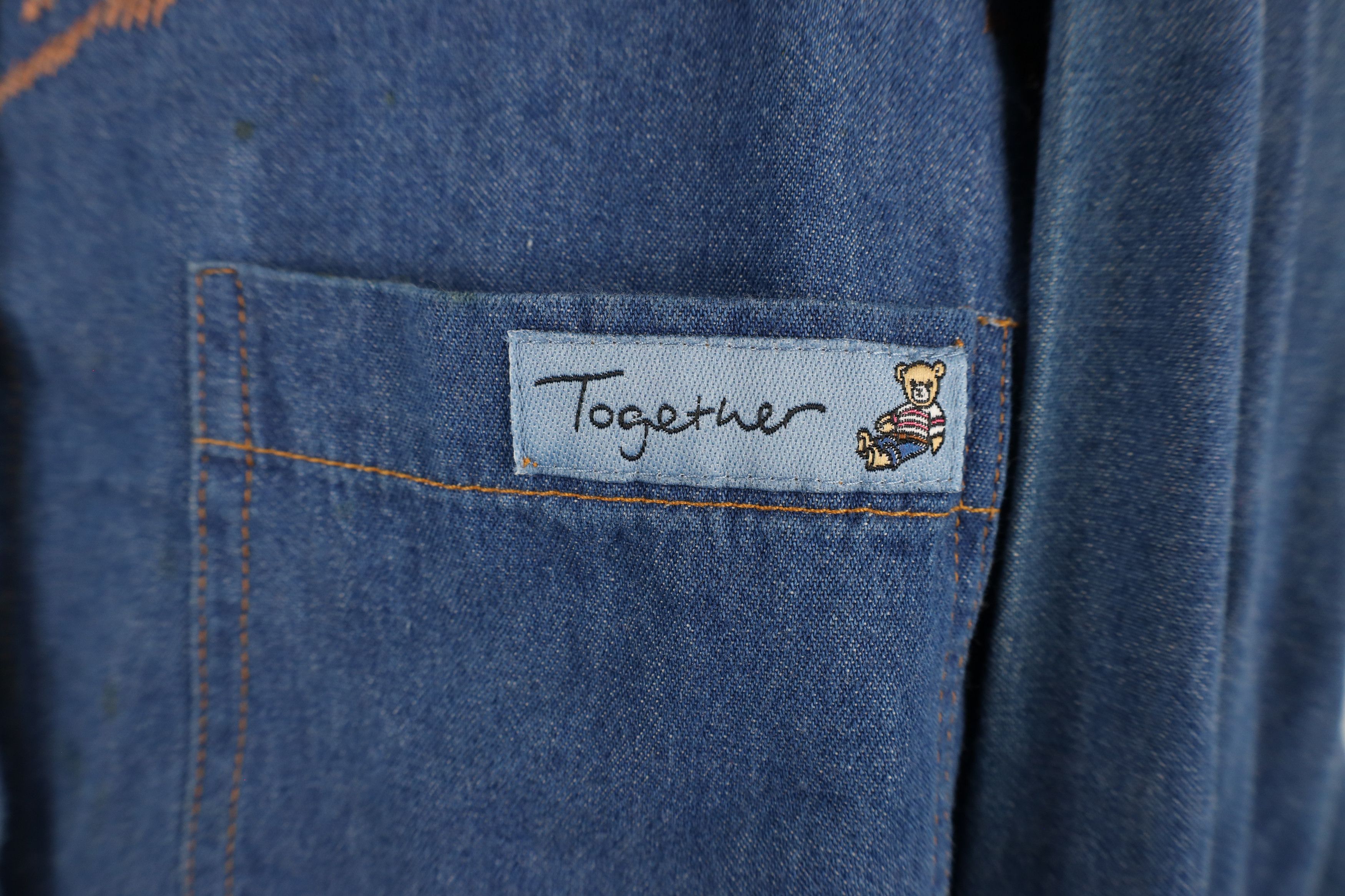Vintage Vintage 90s Streetwear Teddy Bear Denim Jean Button Shirt Size M / US 6-8 / IT 42-44 - 4 Thumbnail