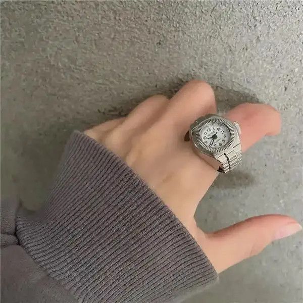Jewelry Senna x Nao Mini Elastic Strap Watch Adjustable Ring Size ONE SIZE - 1 Thumbnail