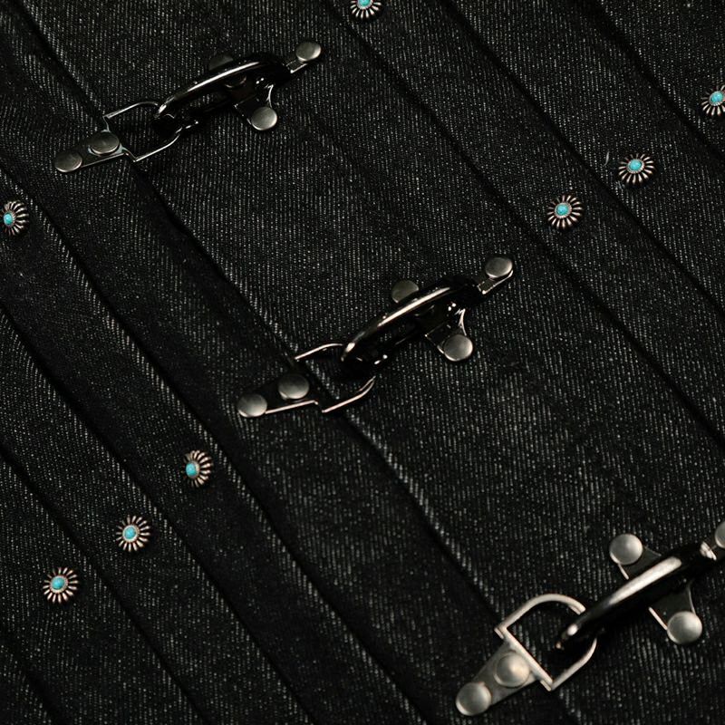 Japanese Brand Airplane Buckle Denim Jacket Turquoise Button Size US M / EU 48-50 / 2 - 6 Thumbnail