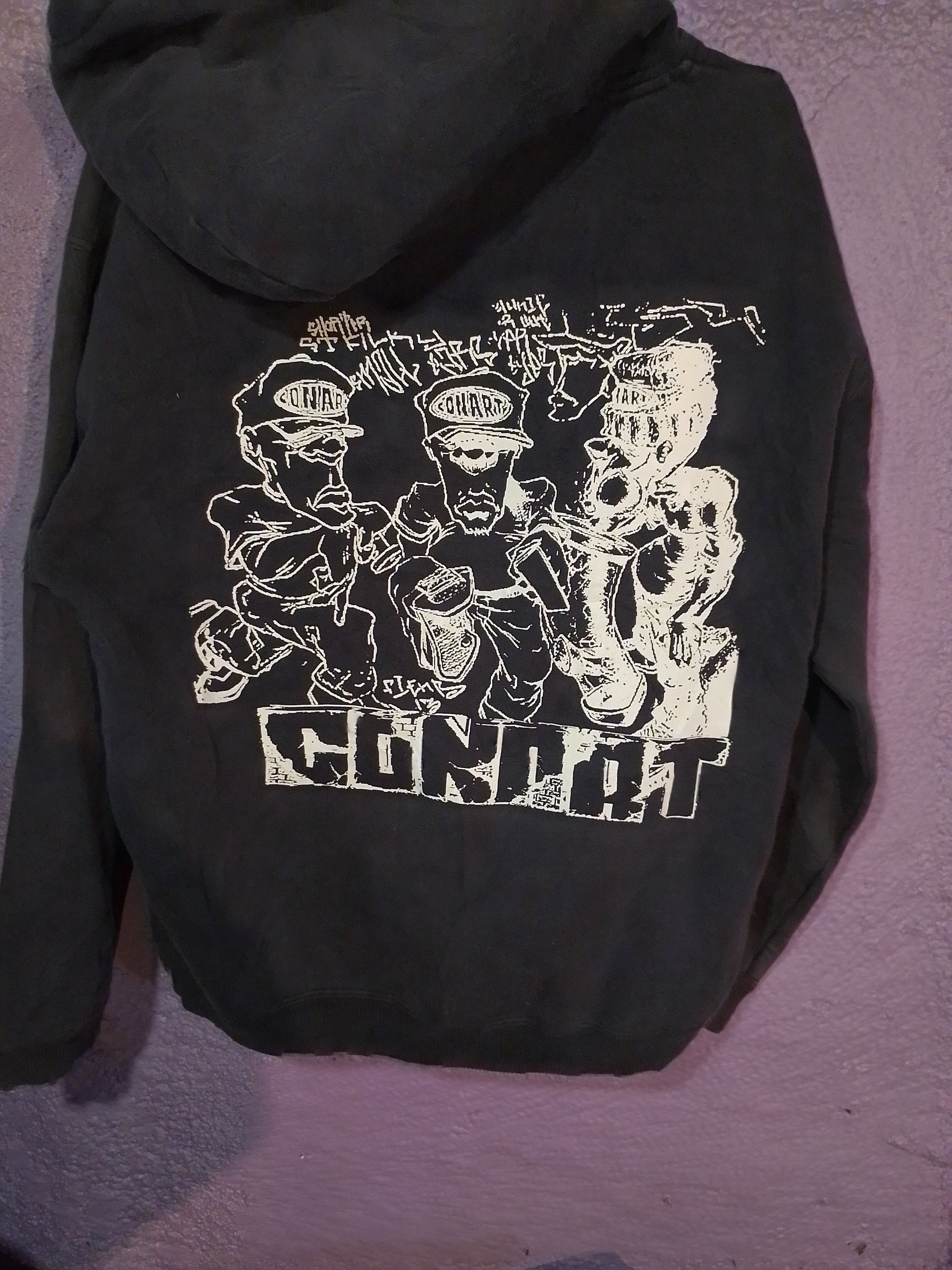 image of Graff x Rap Tees Conart Hoodie Vintage in Black, Men's (Size Medium)