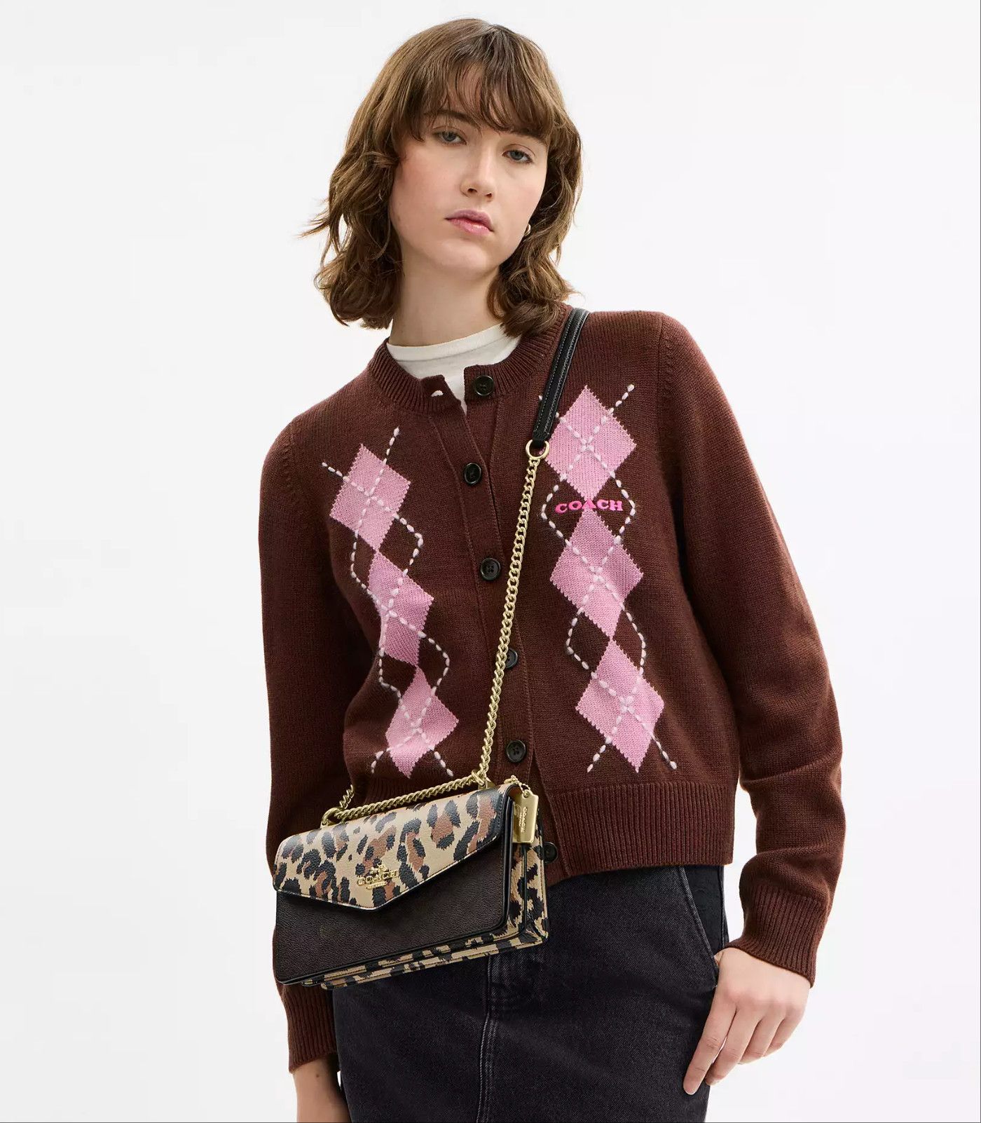 Coach Klare Envelope Crossbody Bag With Leopard Print CCD02 Size ONE SIZE - 11 Thumbnail