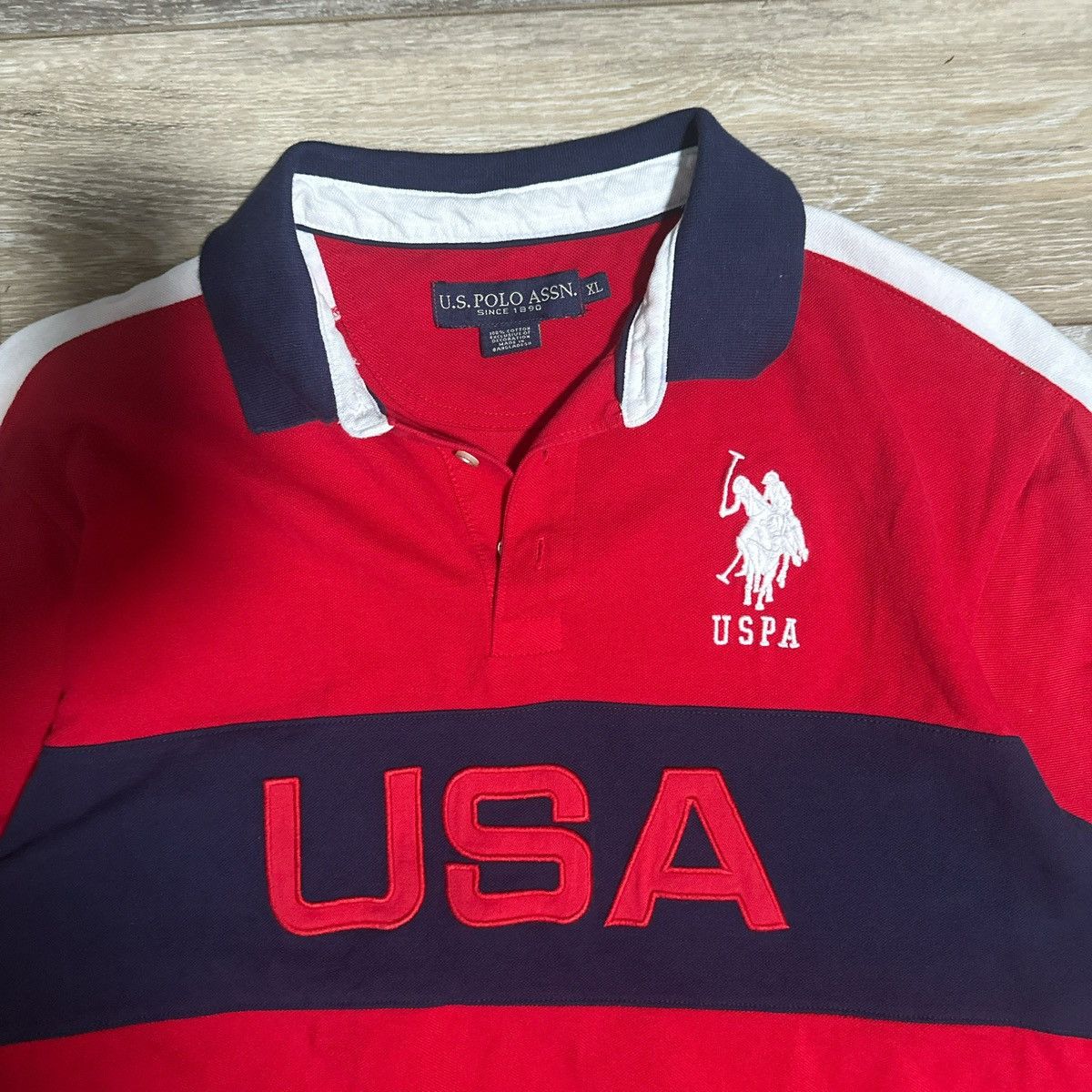 U.S. Polo Assn. × Vintage 90s USA/USPA Polo Size US XL / EU 56 / 4 - 2 Thumbnail