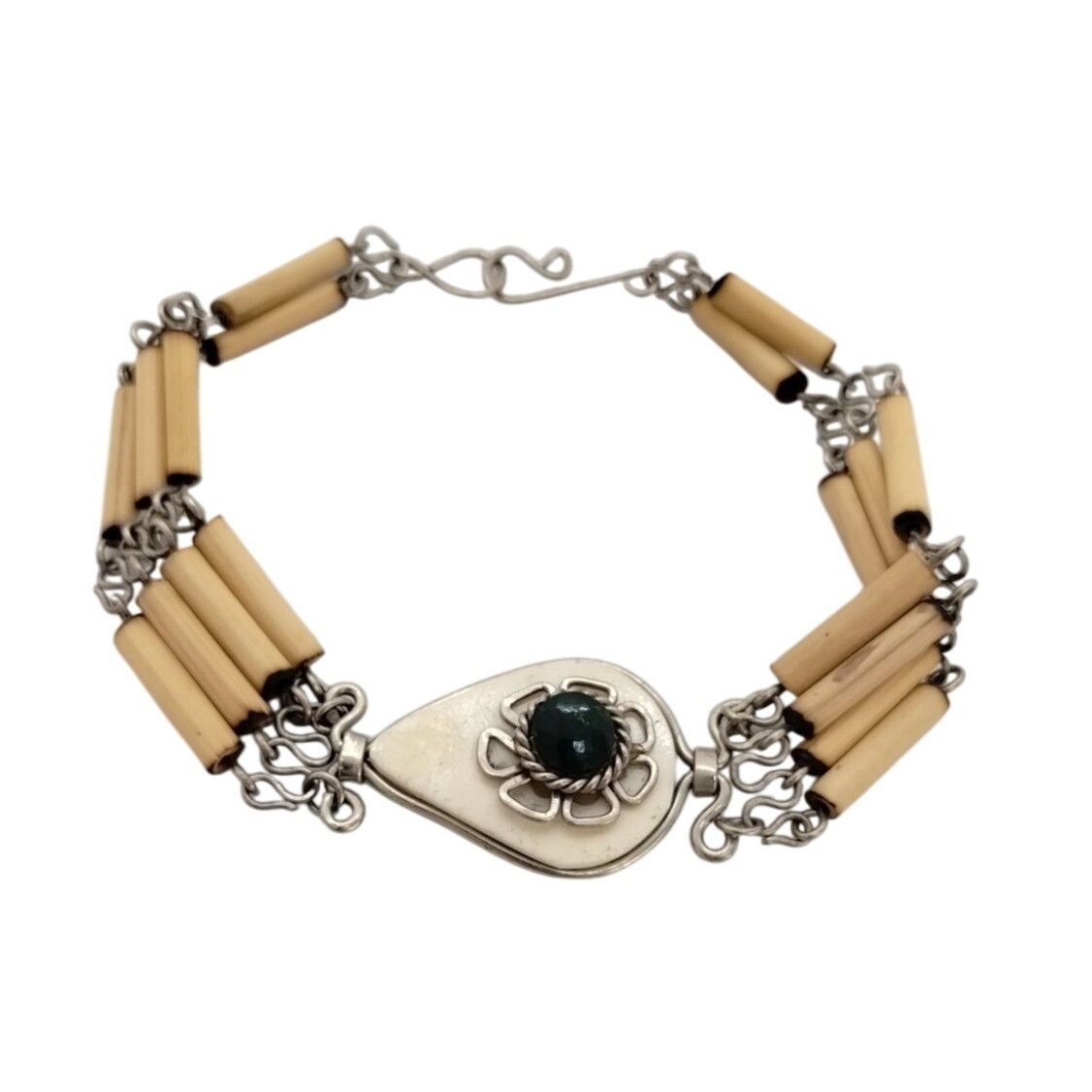 Other Vintage Bohemian Teardrop Link Bracelet with Natural Stone a Size ONE SIZE - 1 Thumbnail
