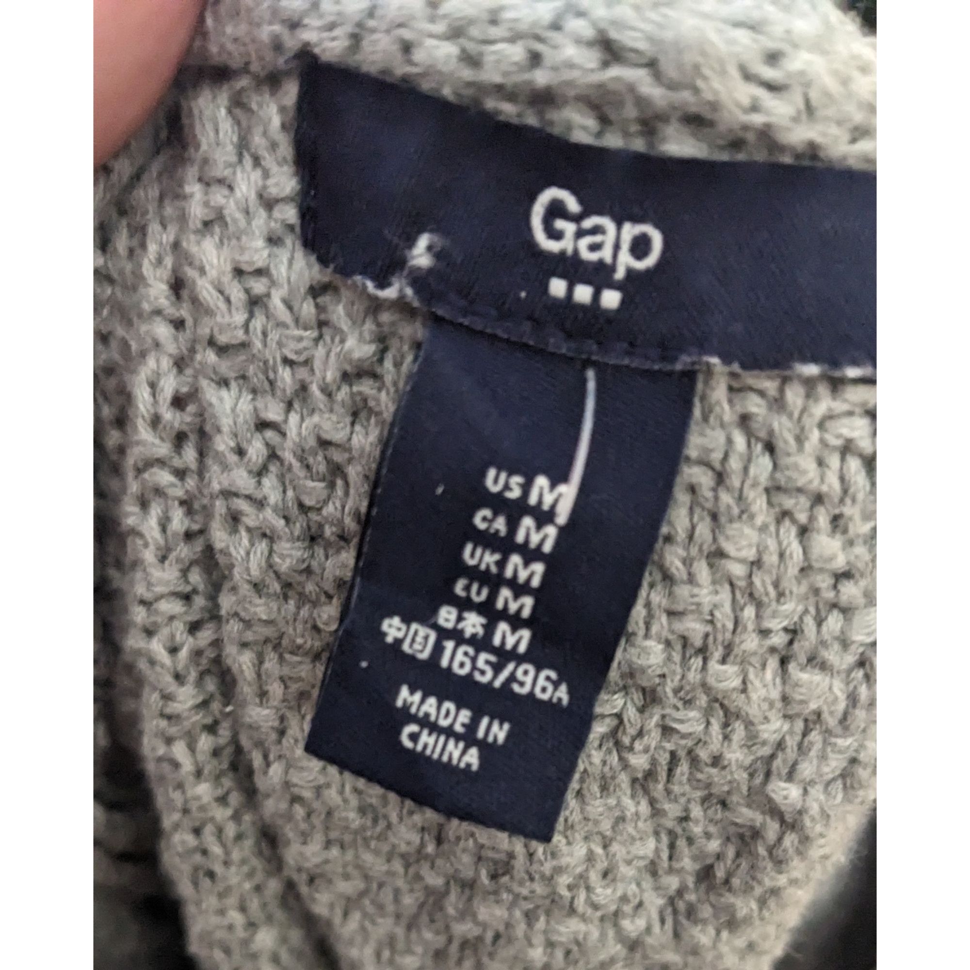 Gap Gap Grey Preppy Cotton Pleat Back Sweater Size M / US 6-8 / IT 42-44 - 6 Thumbnail