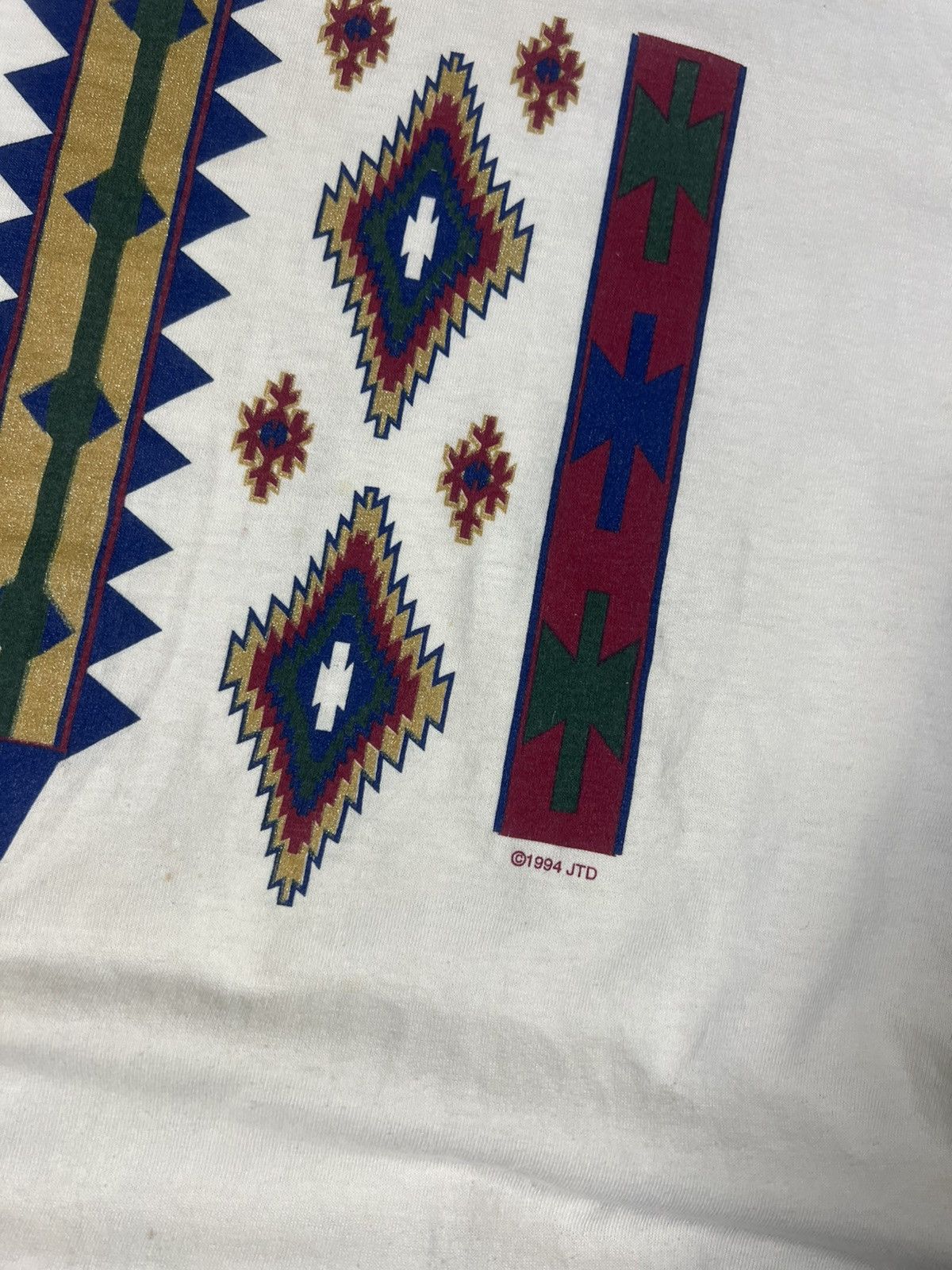 Vintage Vintage 90s Single Stitched Aztec Art Design Western Tee Size US L / EU 52-54 / 3 - 3 Thumbnail