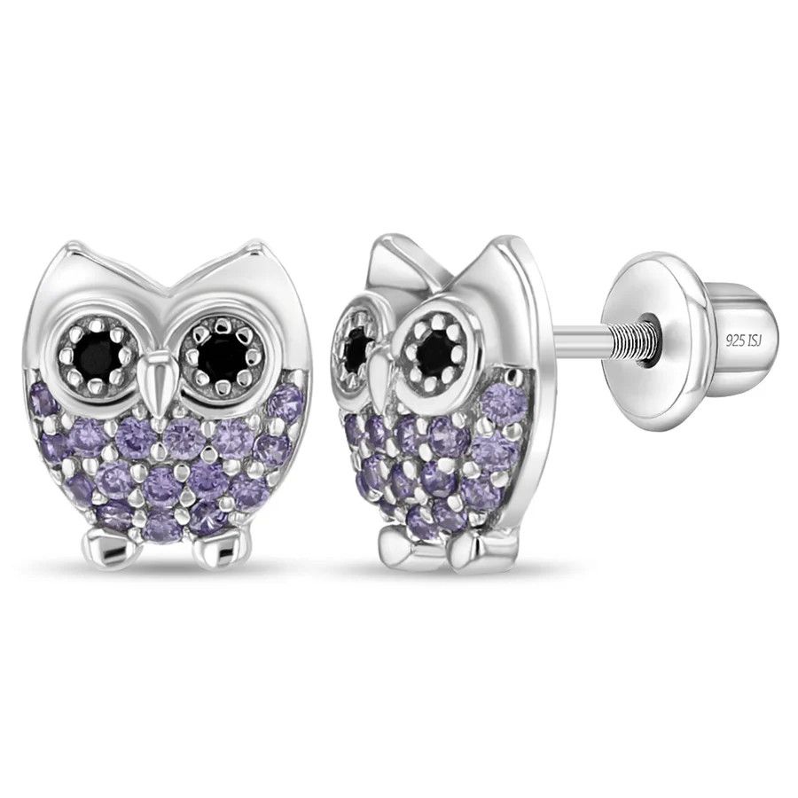 Other Hoot CZ Owl Baby / Toddler / Kids Back - Sterling Silver Size ONE SIZE - 1 Thumbnail