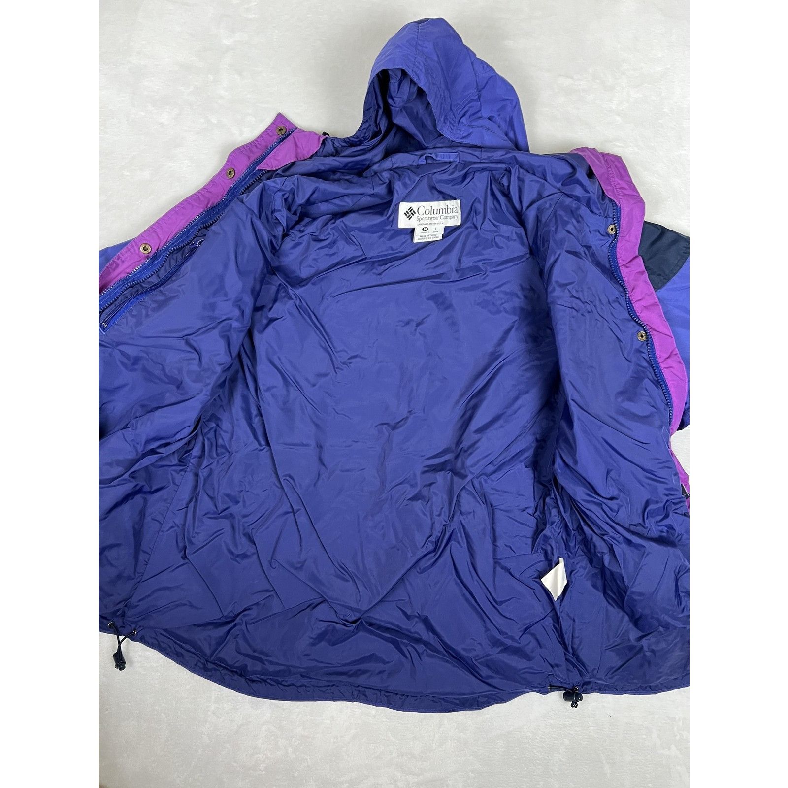 Columbia Vintage Columbia Jacket Womens Medium Purple Navy Pink Hoode Size M / US 6-8 / IT 42-44 - 9 Thumbnail