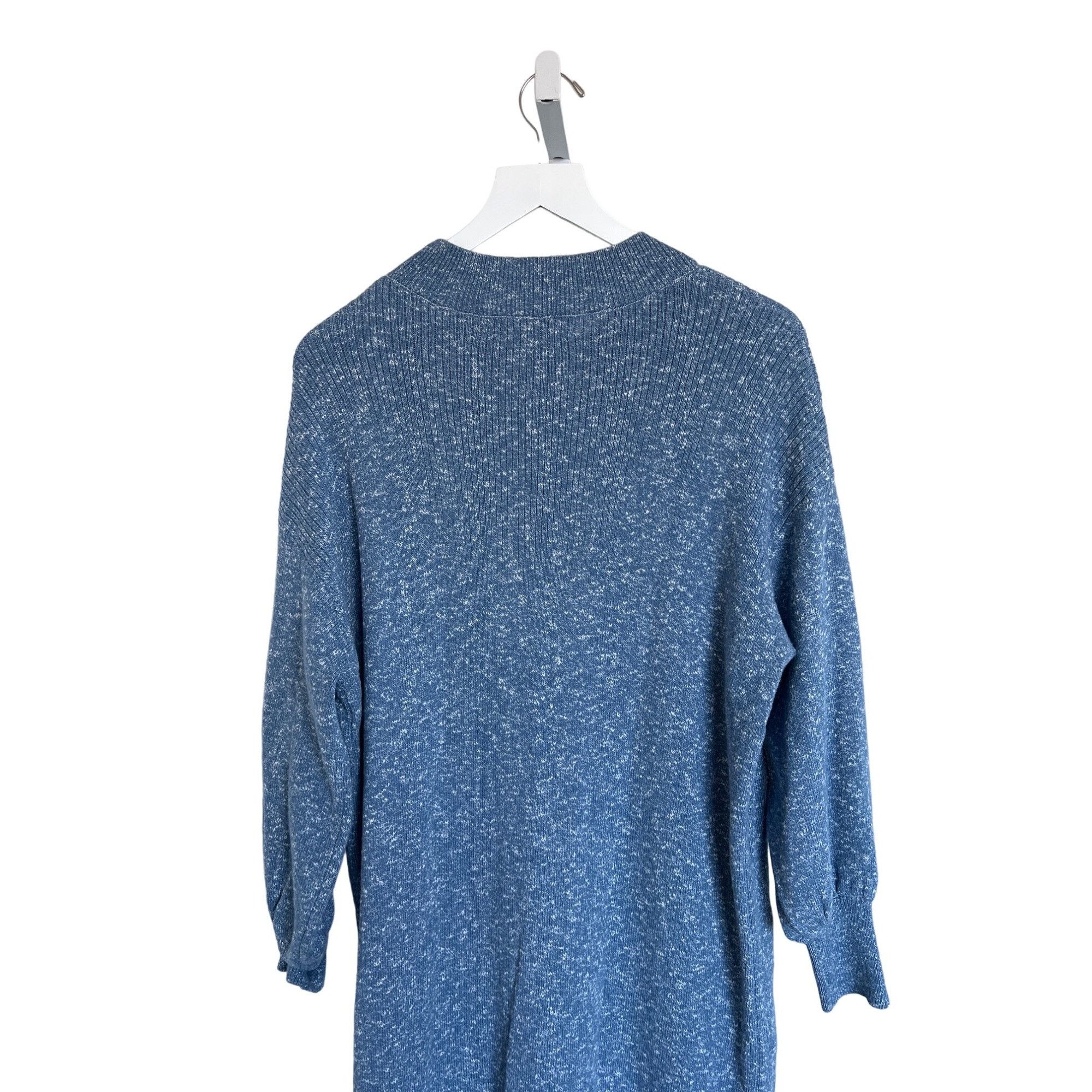 Free People Free People Beach Marled Blue Mock Neck Midi Sweater Dress Size S / US 4 / IT 40 - 5 Thumbnail