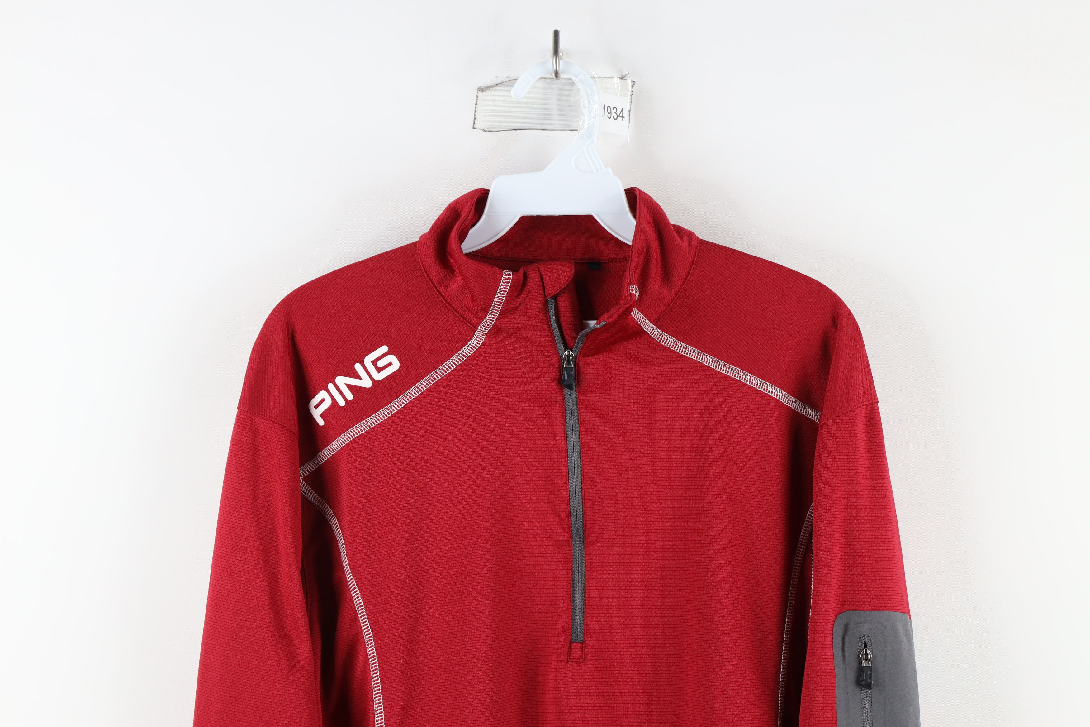 PING × Vintage Ping Golf Performance Half Zip Pullover Golfing Jacket Red Size US M / EU 48-50 / 2 - 2 Thumbnail