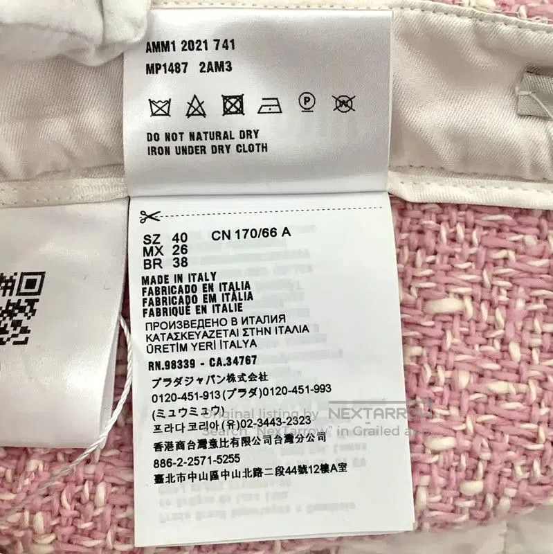 Miu Miu Miu Miu Pink Wool Casual Trousers . Size 23" - 7 Thumbnail