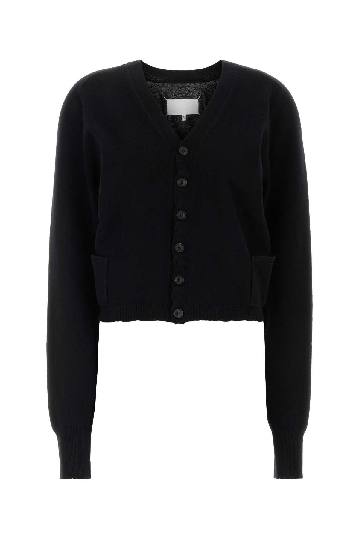 Maison Margiela Black Wool Cardigan Size S / US 4 / IT 40 - 1 Thumbnail