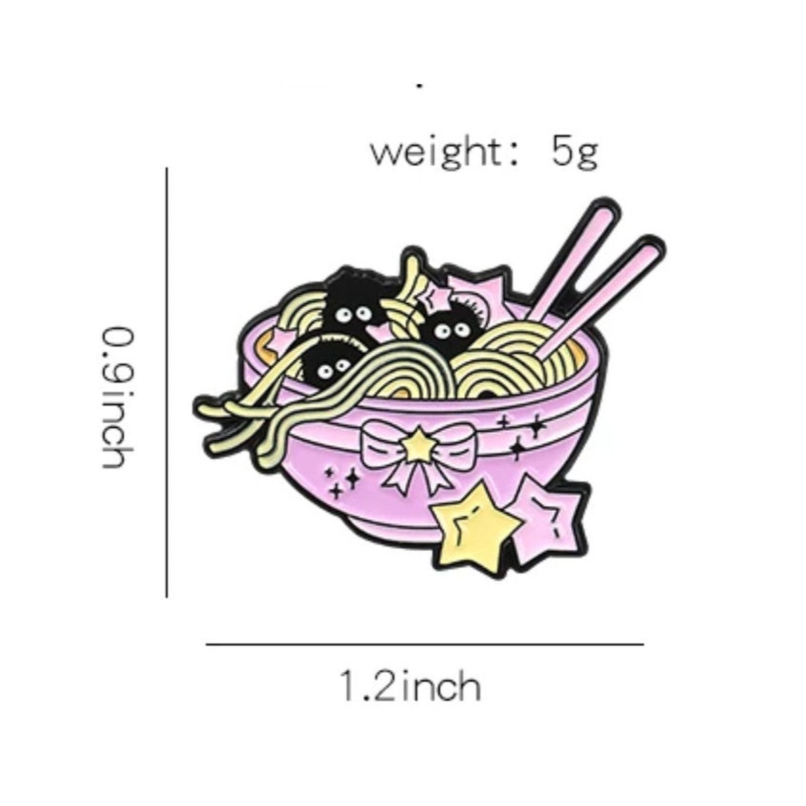 Japanese Brand Susuwatari Soot Sprites In Ramen Totoro Enamel Pins - 190-1 Size ONE SIZE - 2 Thumbnail