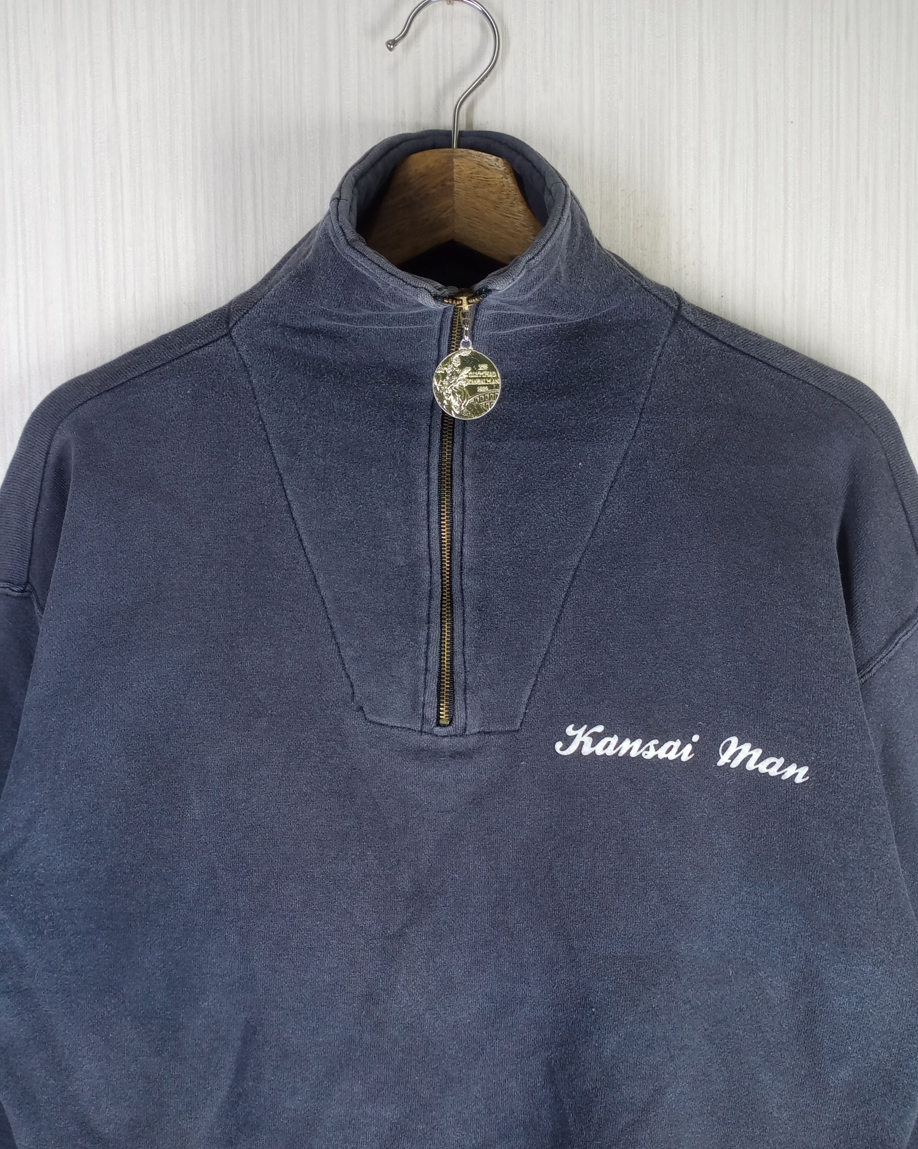 Yohji Yamamoto Vintage Kansai Man Kansai Yamamoto Half Zipper Sweatshirt Size US M / EU 48-50 / 2 - 4 Thumbnail