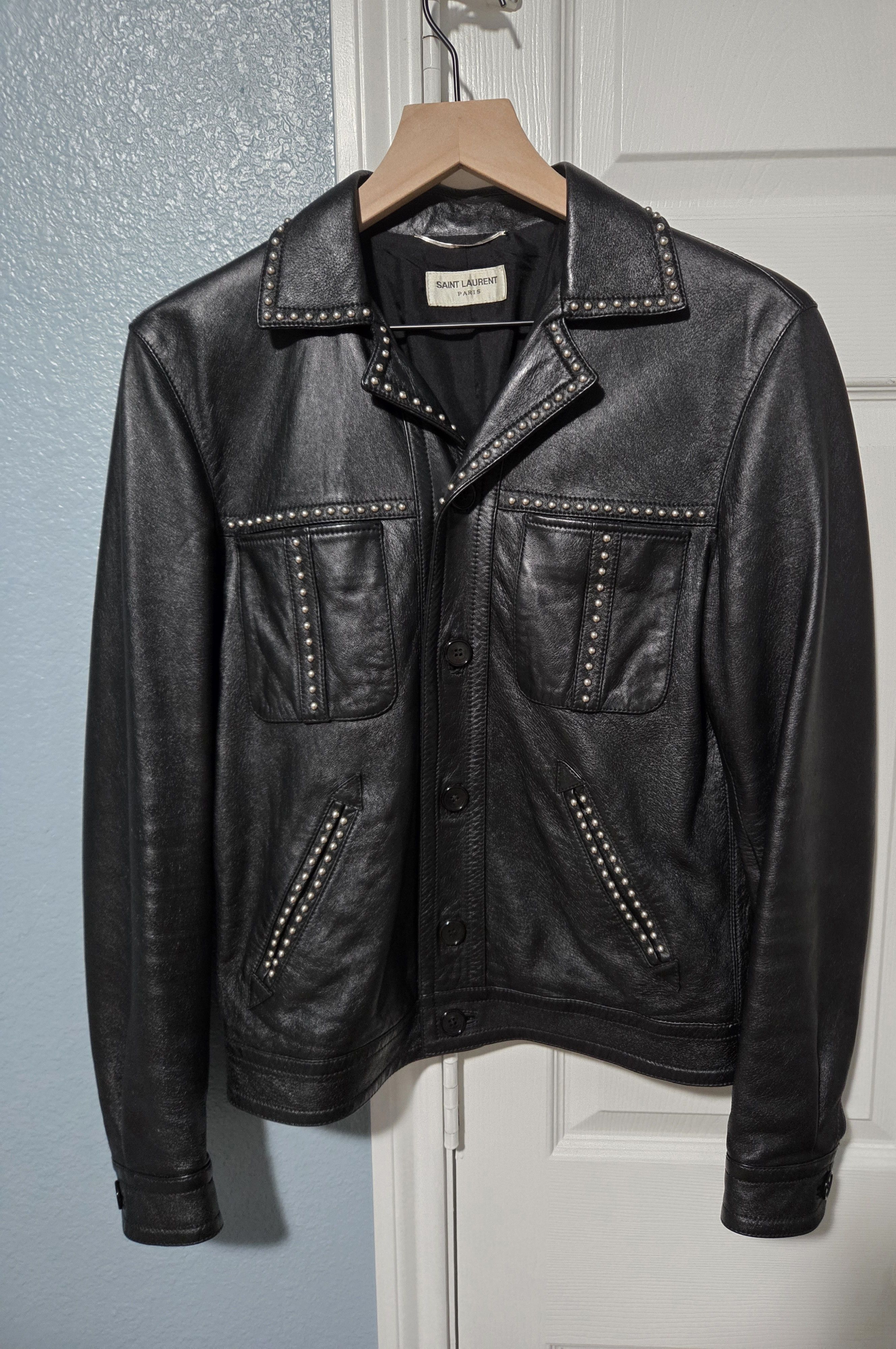Saint Laurent Paris SS16 Surf Sound Leather Biker jacket 46 | Grailed
