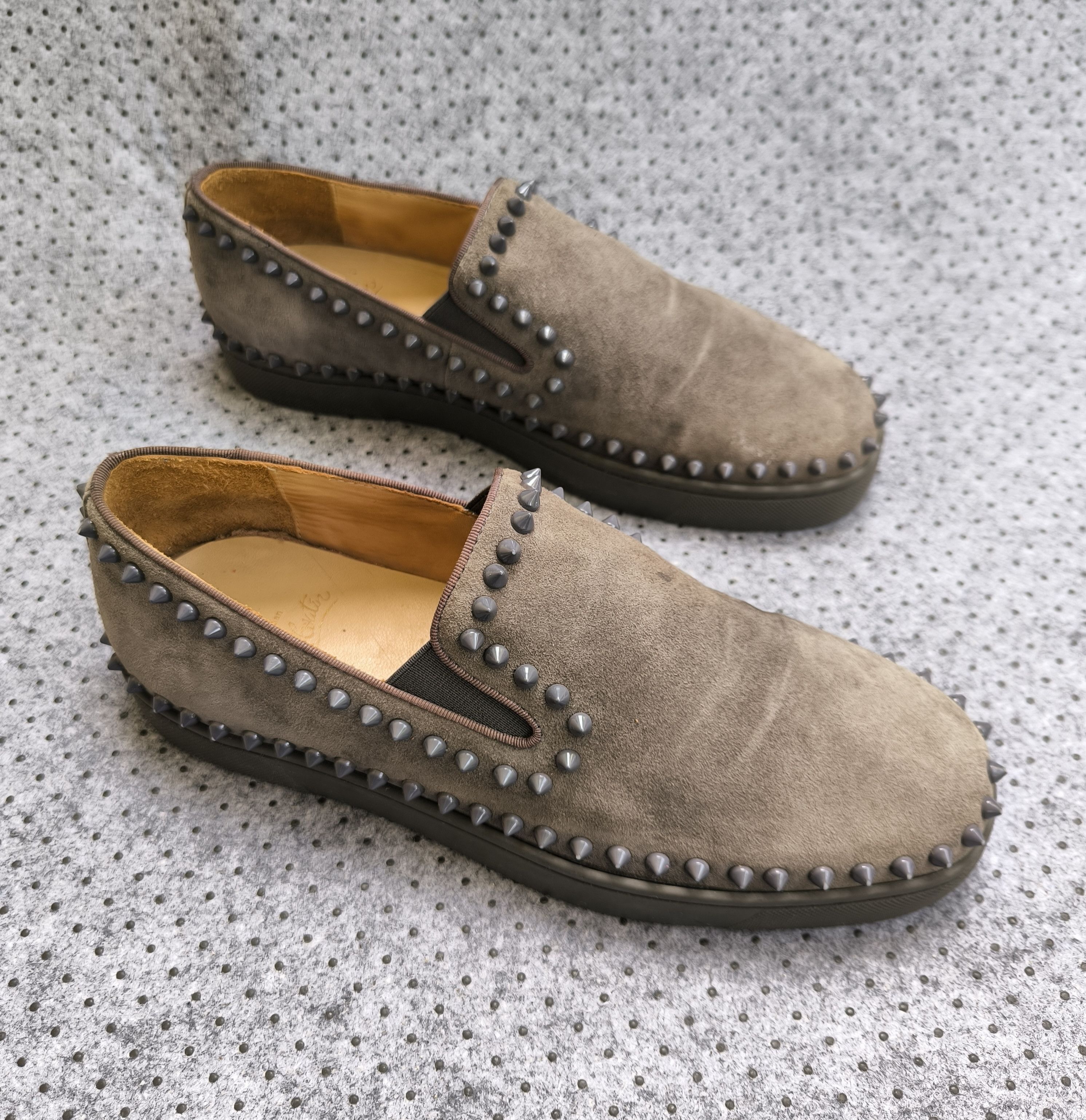 Christian Louboutin CHRISTIAN LOUBOUTIN Pik Boat slip-on sneakers grey suede Size US 8.5 / EU 41-42 - 1 Thumbnail