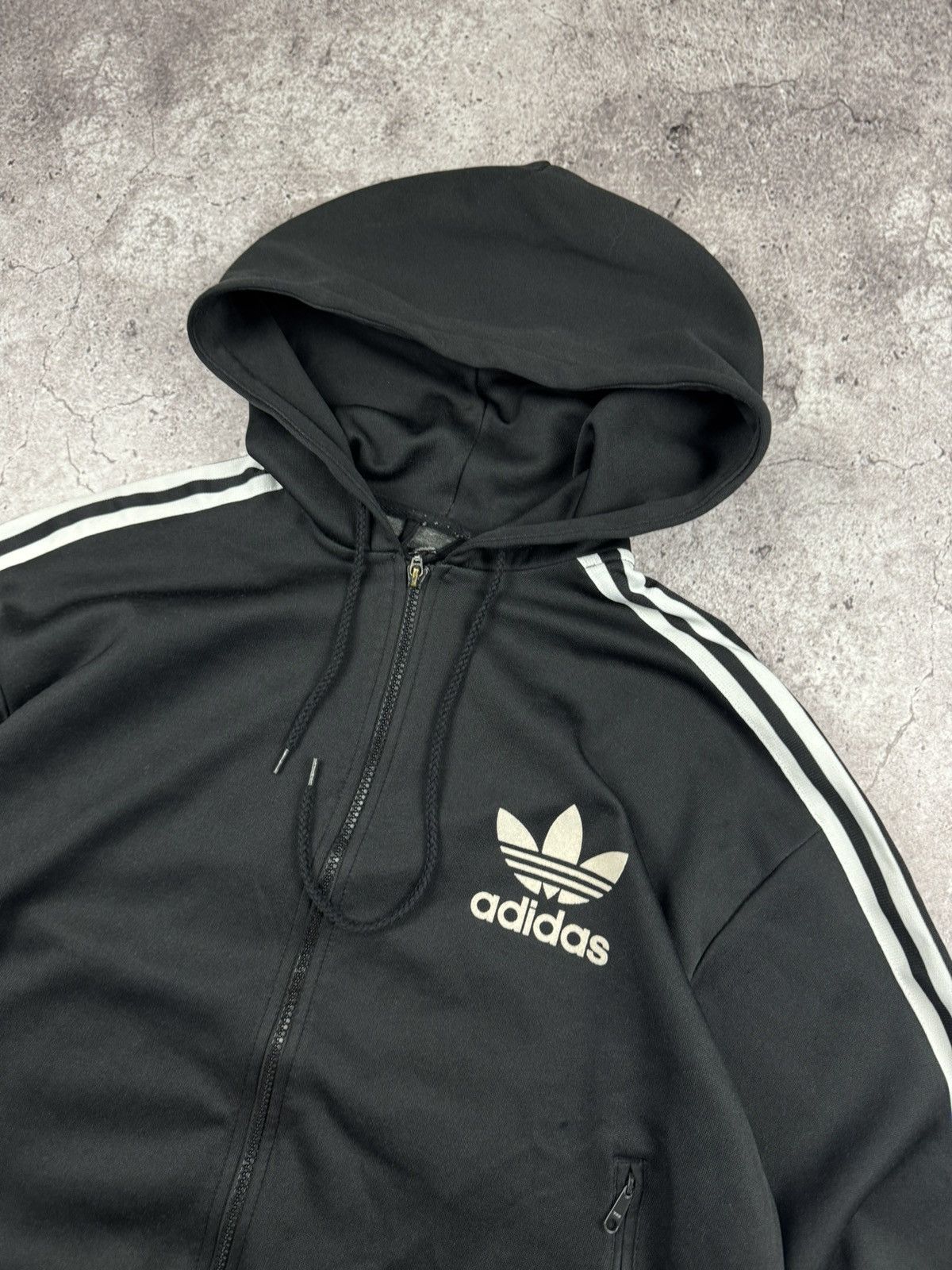 Adidas Vintage 00s Crazy Y2K Adidas Zip-Up Hoodie Jacket Baggy