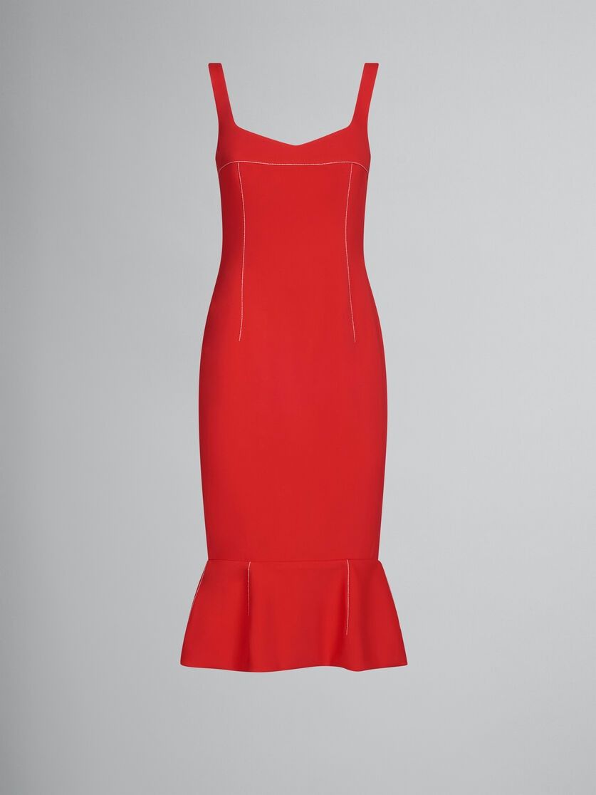 Marni o1w1db10824 Sheath Dress in Red Size XS / US 0-2 / IT 36-38 - 1 Thumbnail