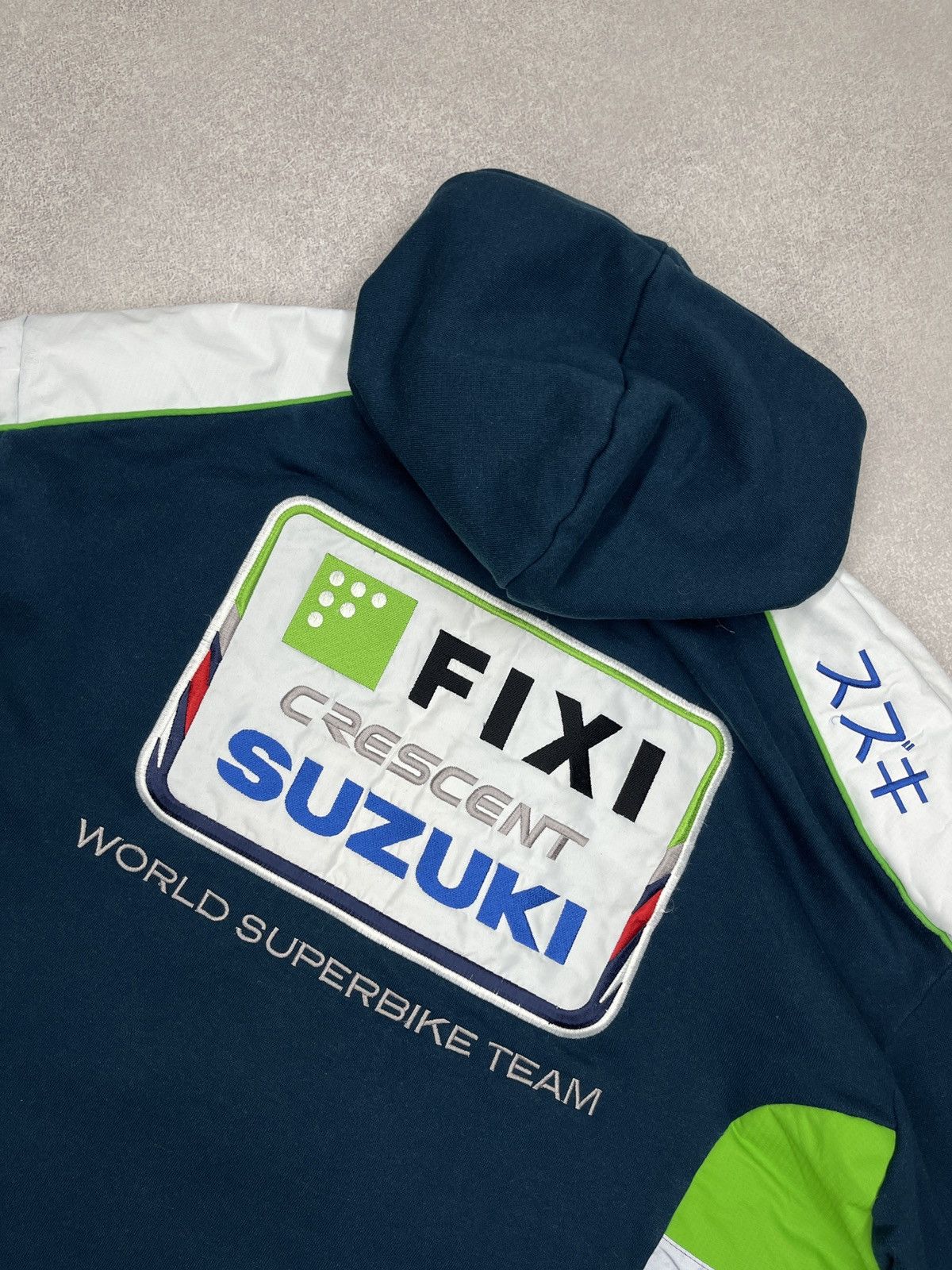 Formula 1 Suzuki Fixi Crescent Racing Superbike Team Hoodie Yoshimura Size US L / EU 52-54 / 3 - 12 Thumbnail