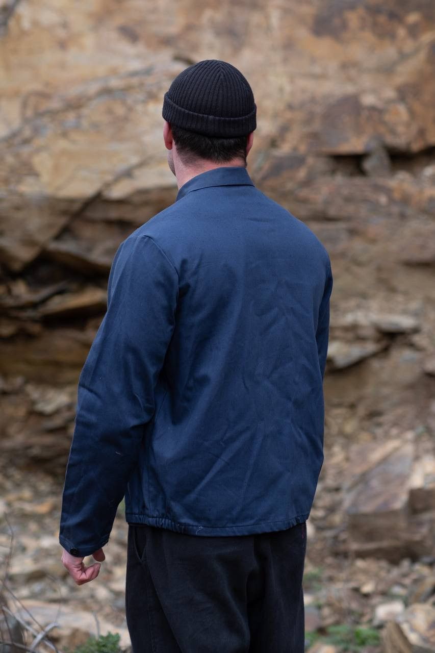Le Laboureur × Vintage Heavyweight Cotton Workwear Jacket – Deep Navy – Utility Size US L / EU 52-54 / 3 - 4 Thumbnail