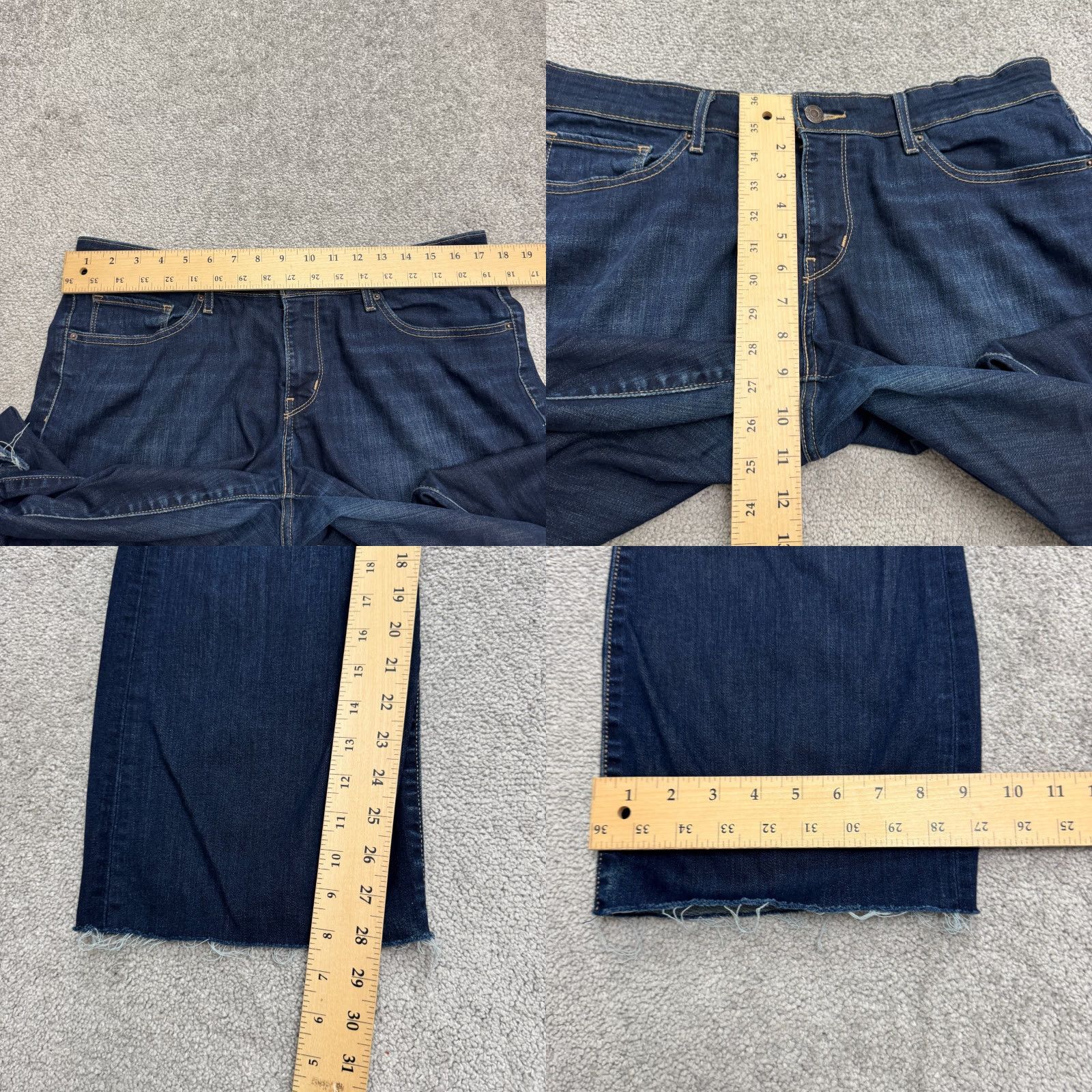 Levi's Levi's 715 Bootcut Mid Rise Denim Jeans Womens 32 Blue Dark Wash Stretch Casual Size 24" / US 00 / IT 34 - 9 Thumbnail