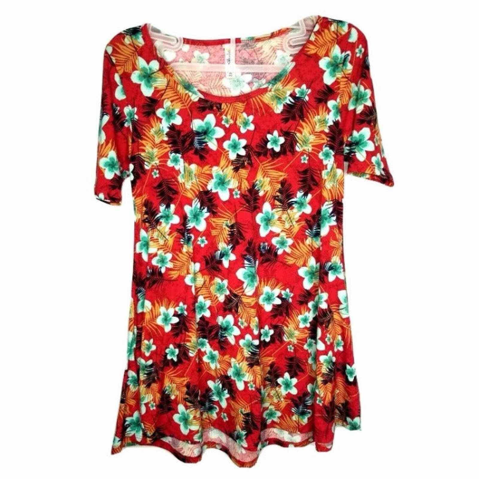 Other LuLaRoe Classic T XXS Hawaiian Red Top Shirt Blouse Floral Size XXS / US 00 / IT 34 - 1 Thumbnail
