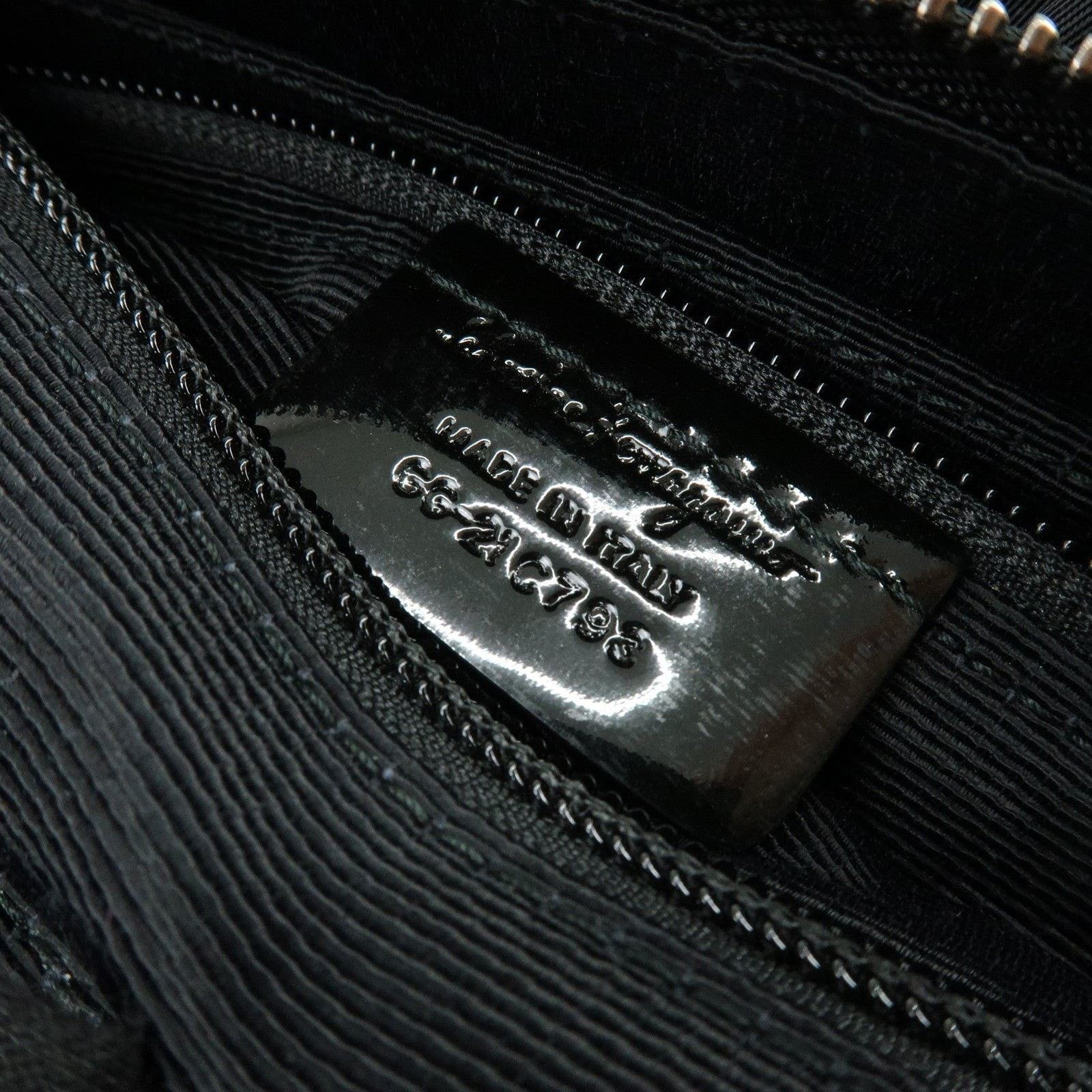 Salvatore Ferragamo Ferragamo Vara Bow Nylon Patent Leather Top Handle Bag Black Size ONE SIZE - 8 Thumbnail