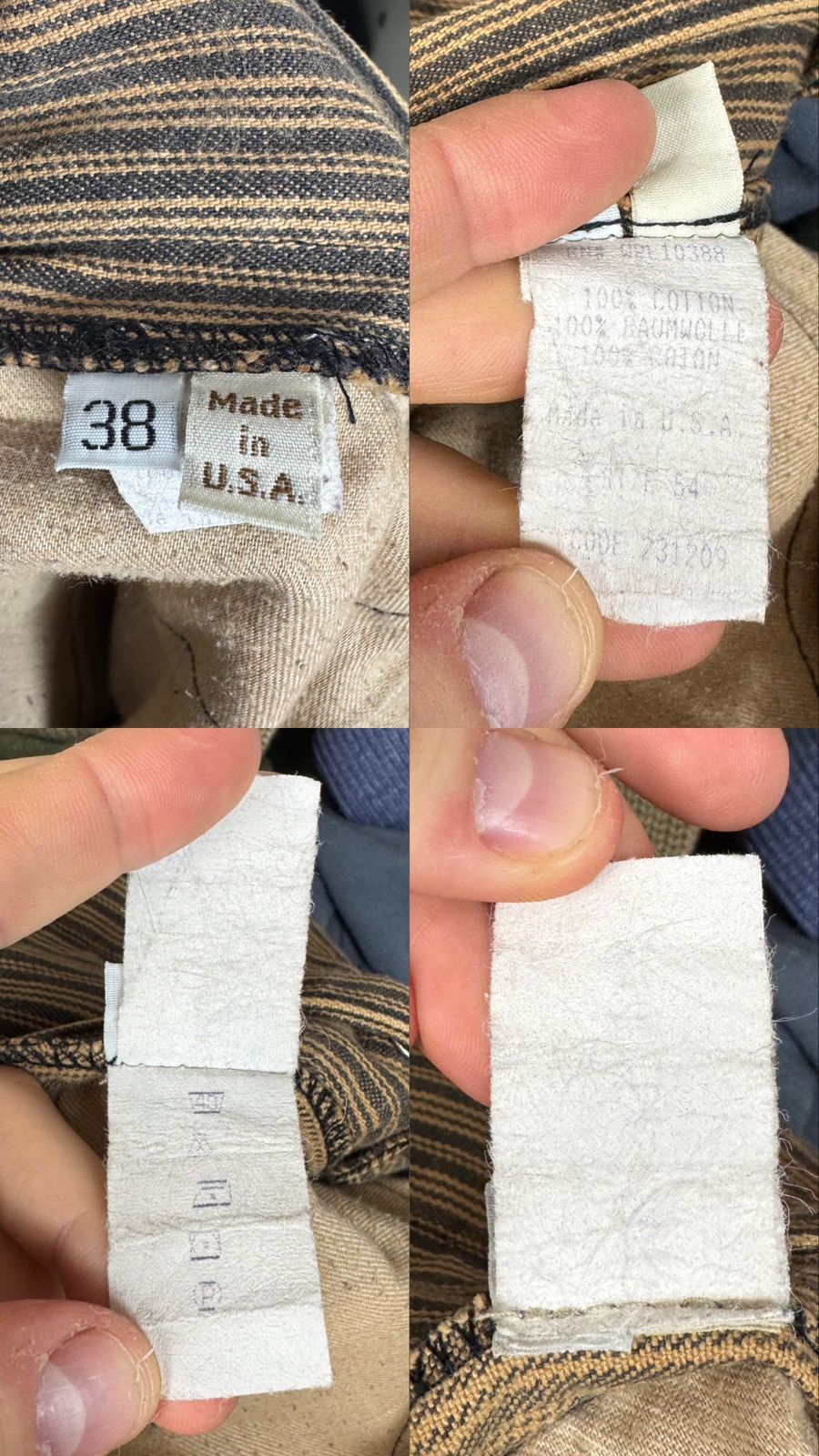 Other Vintage Wah Maker USA Buckle Back Striped Western Pants Size US 38 / EU 54 - 4 Thumbnail