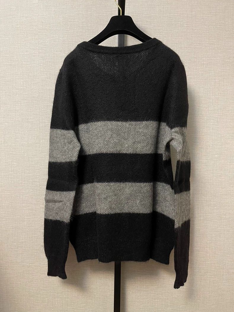 Saint Laurent Paris Saint Laurent Paris Striped mohair sweater Size L / US 10 / IT 46 - 2 Thumbnail