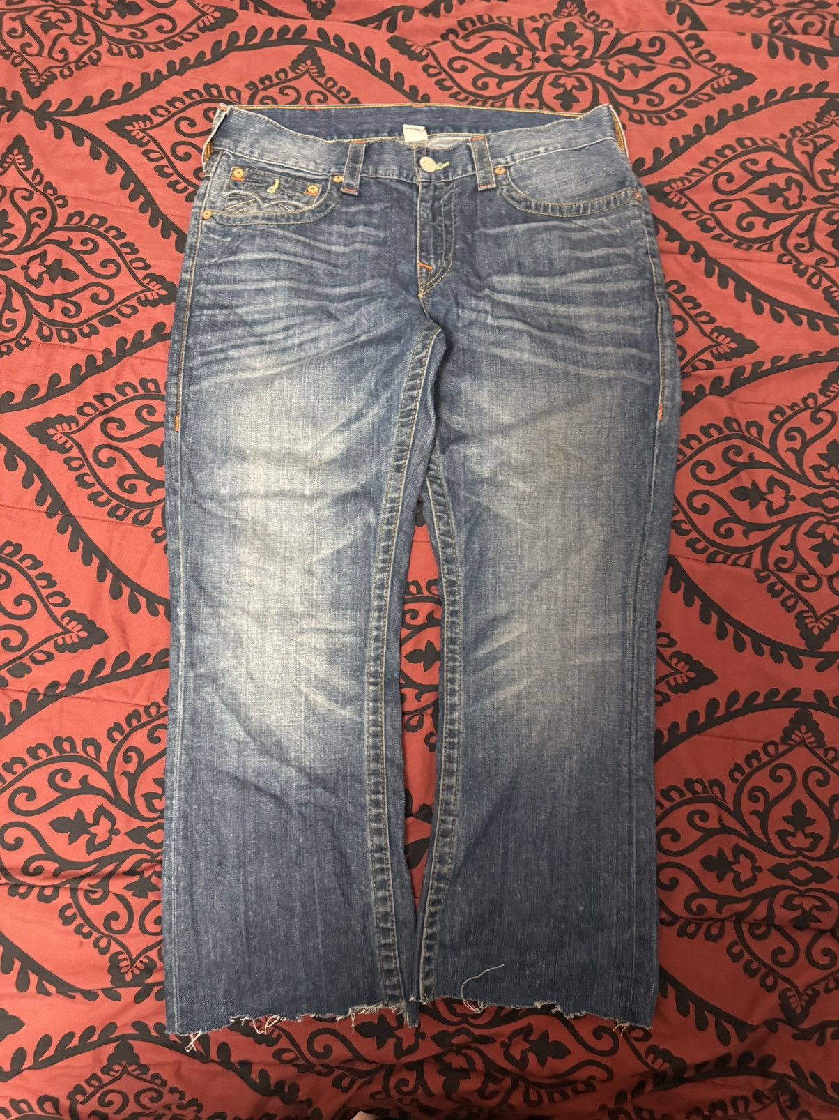 True Religion True Religion World Tour Mens Denim Straight Leg Jeans Size Size US 34 / EU 50 - 1 Thumbnail