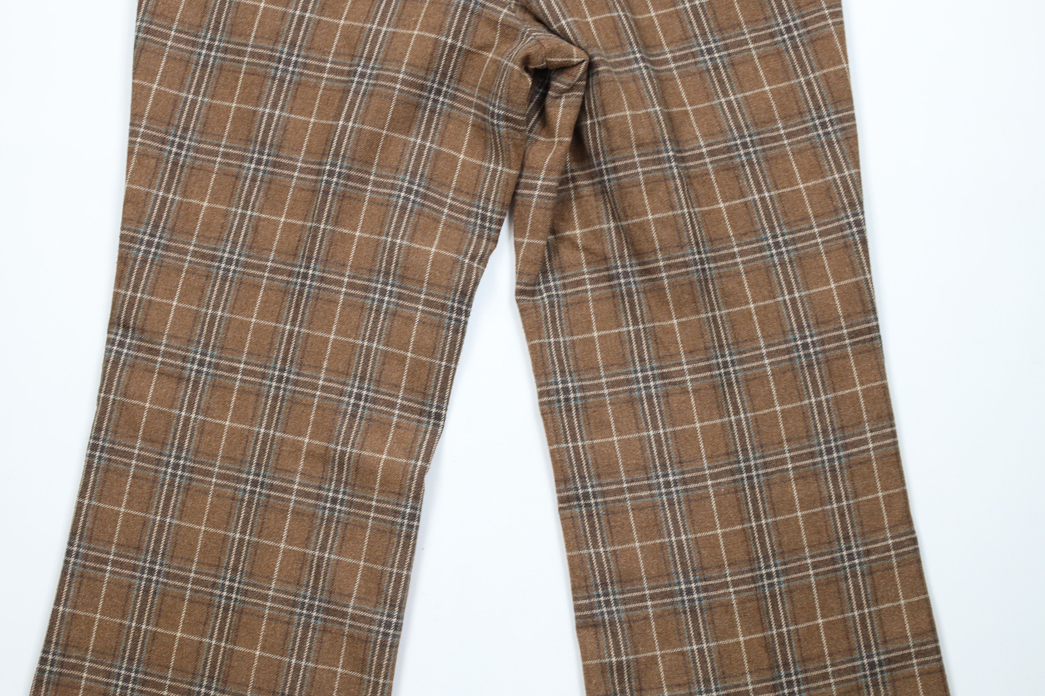 Vintage Vintage 70s Streetwear Flannel Bell Bottoms Pants Plaid USA Size US 34 / EU 50 - 11 Thumbnail